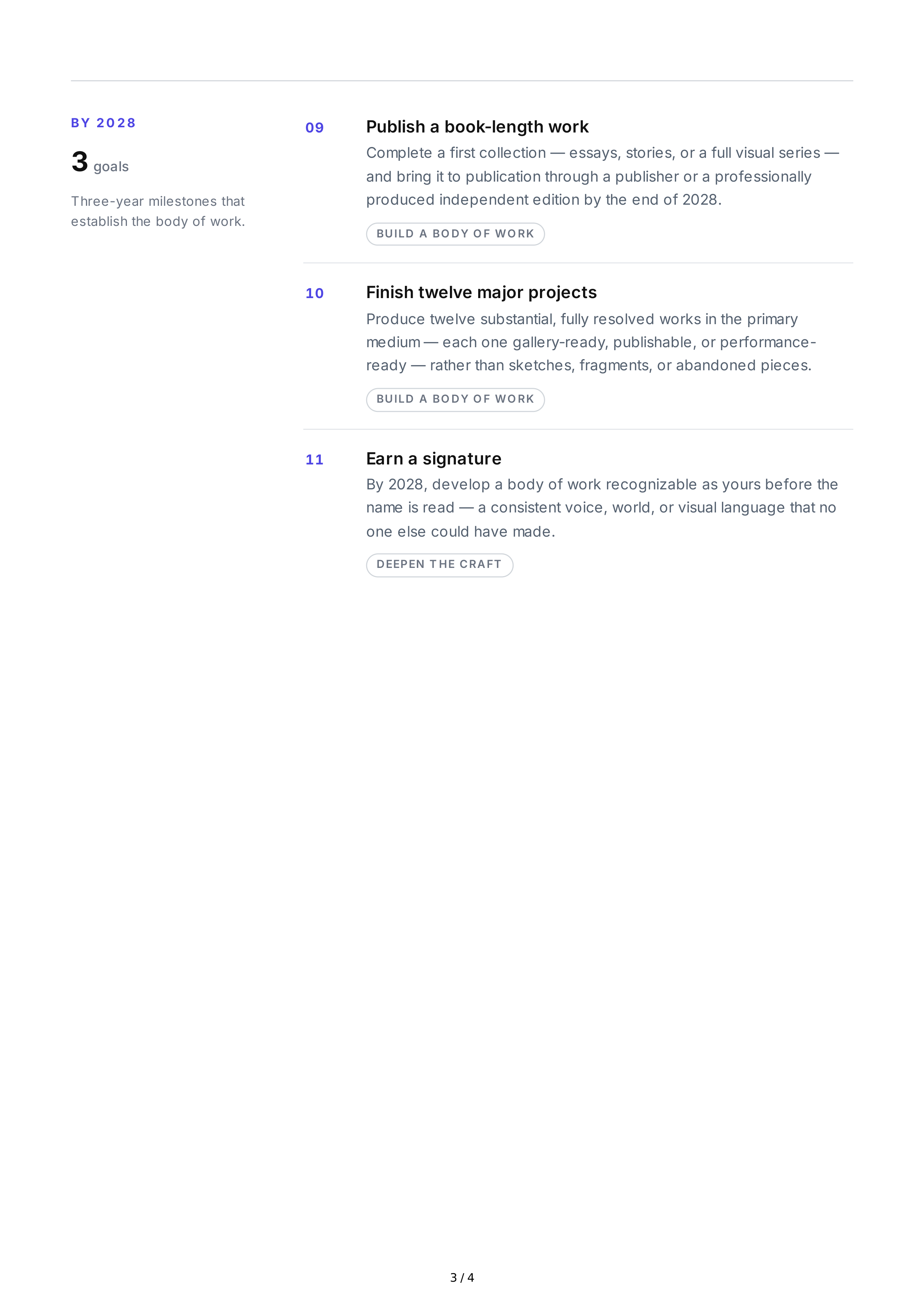 Long-Term Creativity Goals — page 3