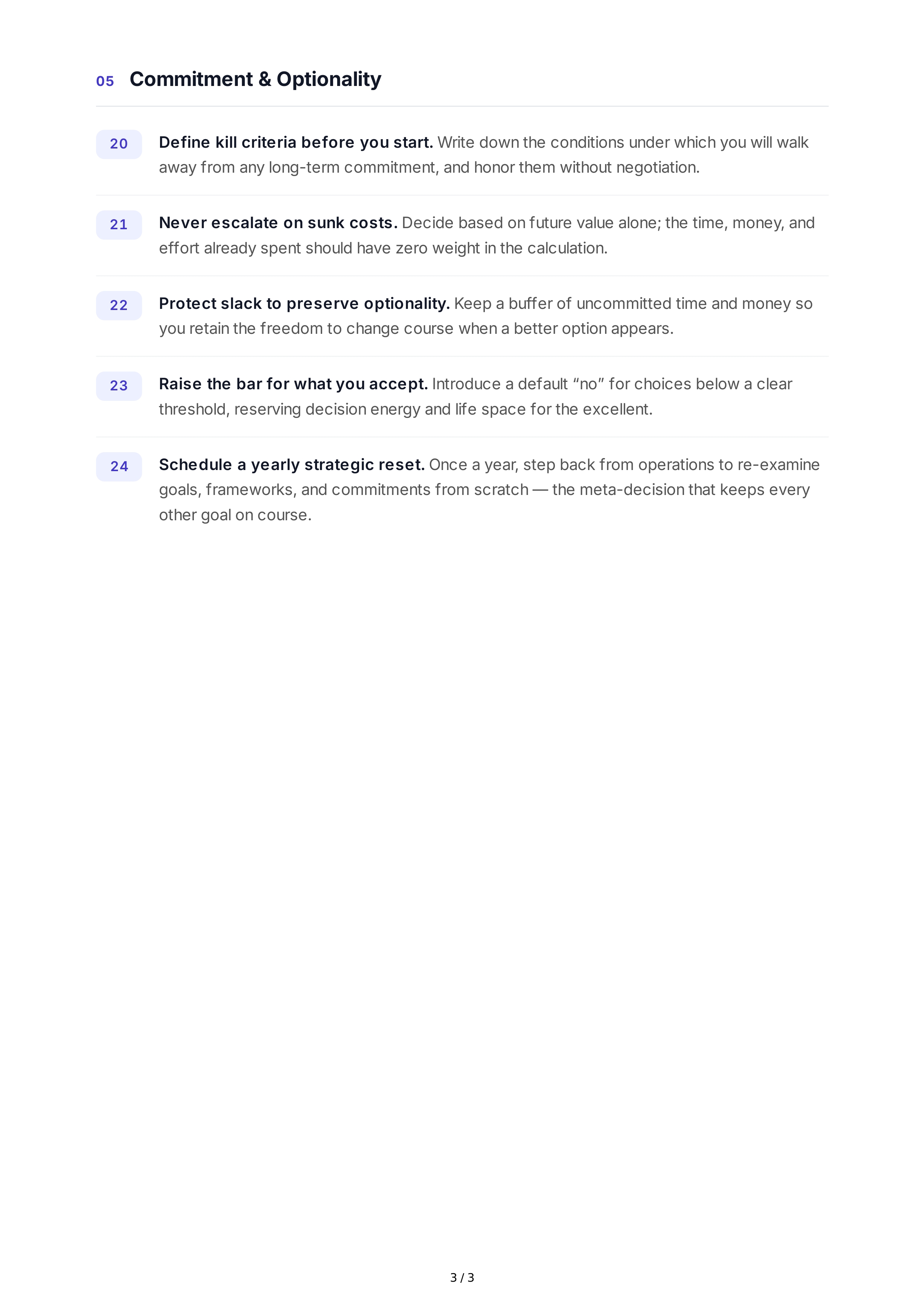 Long-Term Decision-Making Goals — page 3