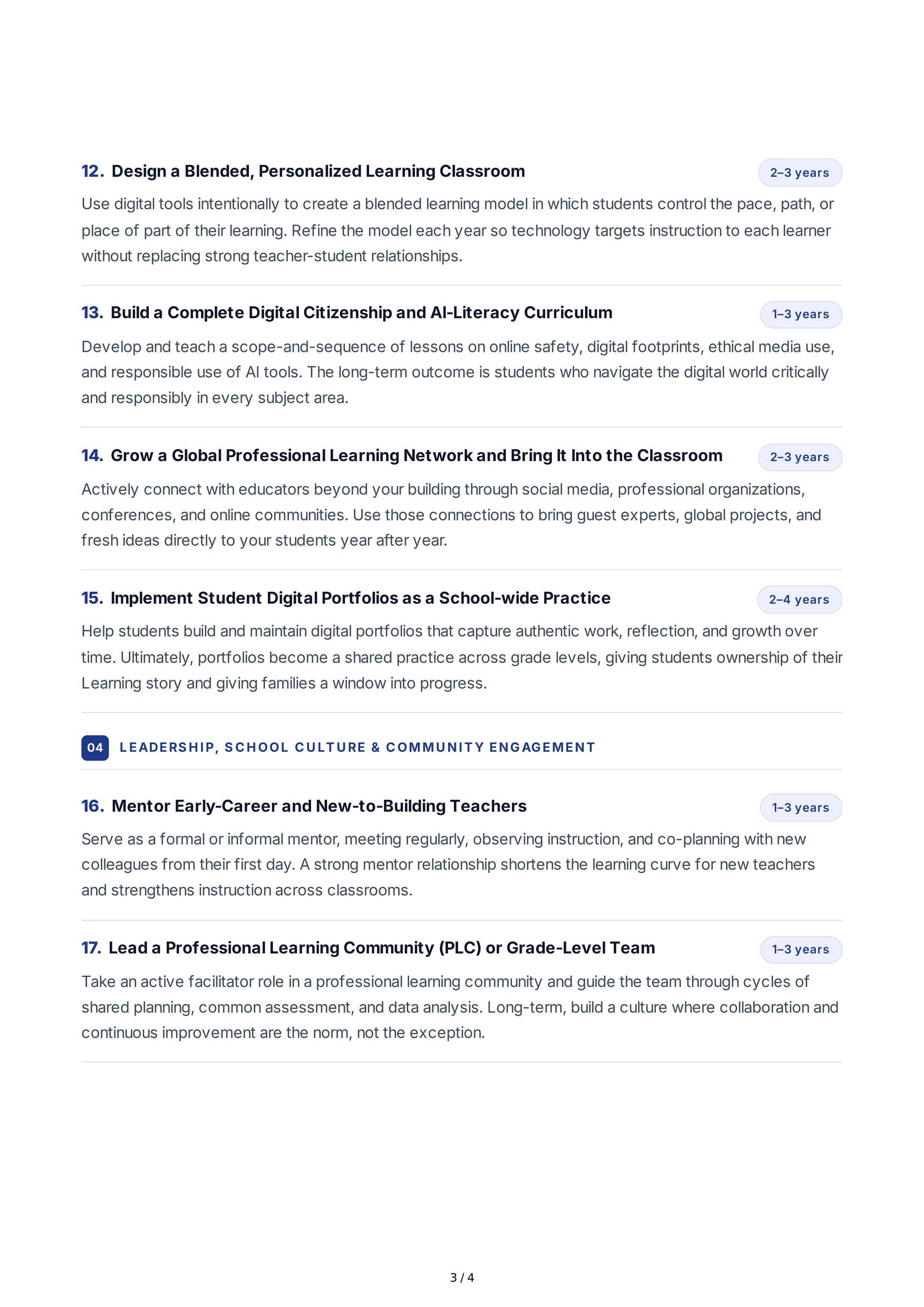Long-Term Education Goals for Teachers — page 3