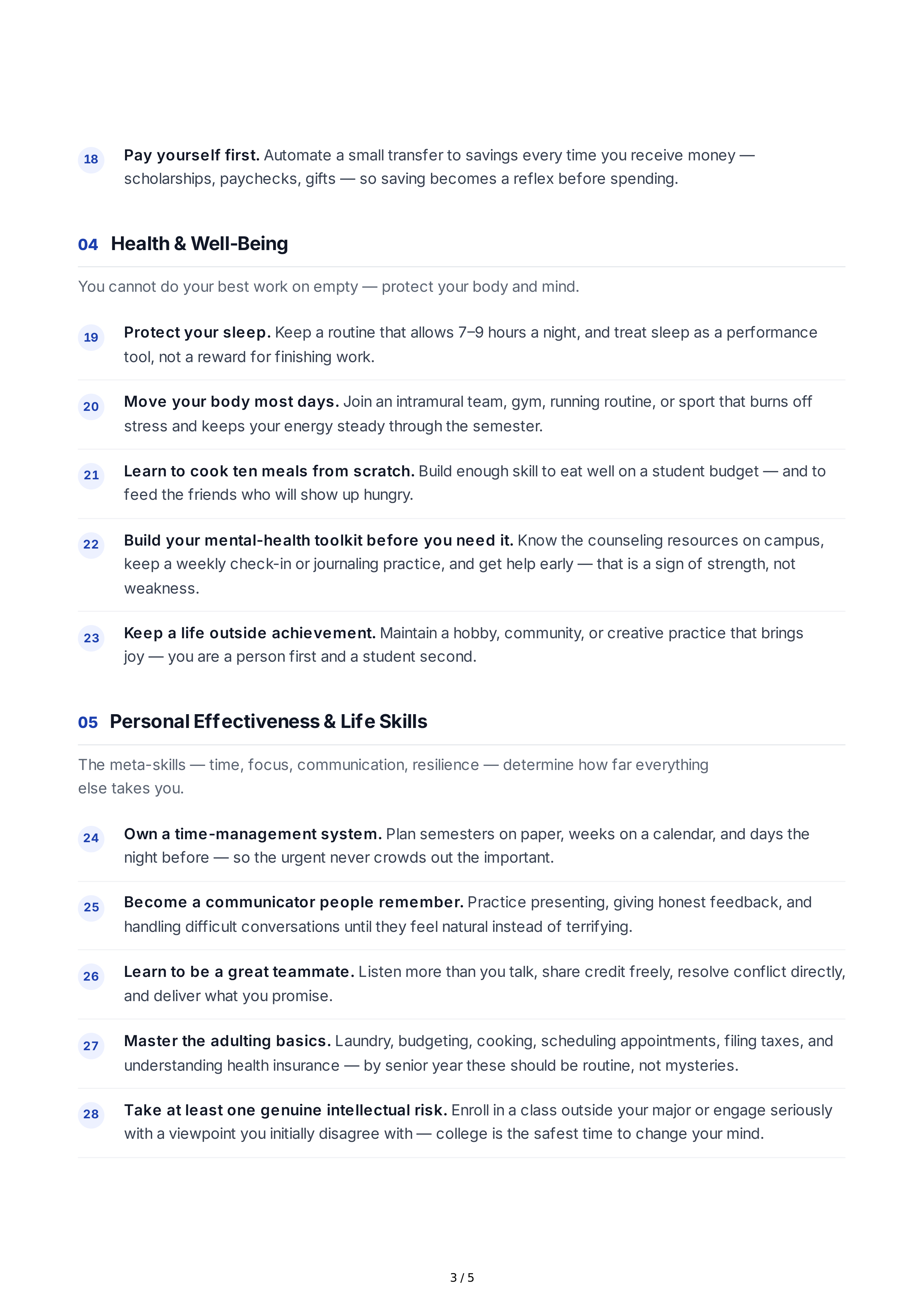 Long-Term Goals for College Students — page 3