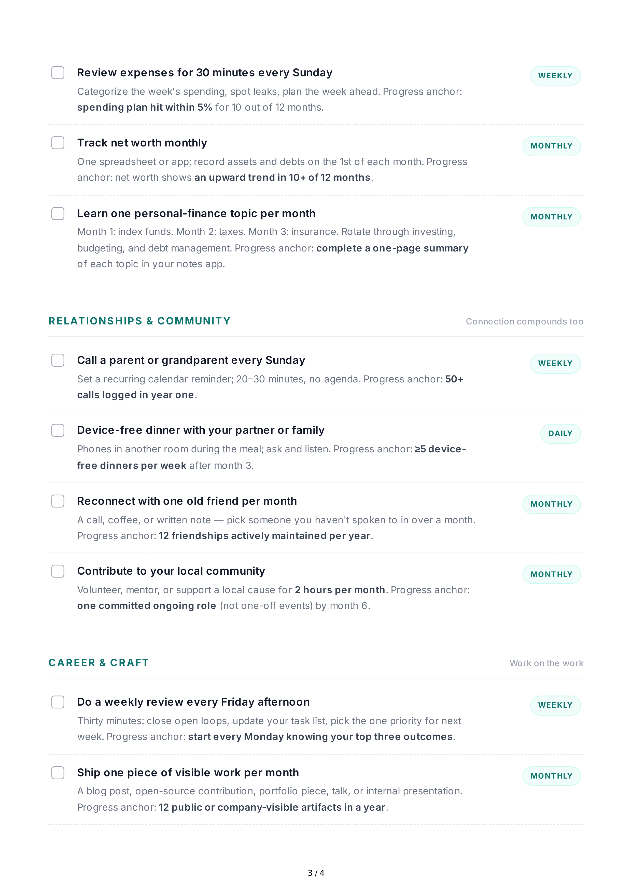 Long-Term Habit-Building Goals — page 3