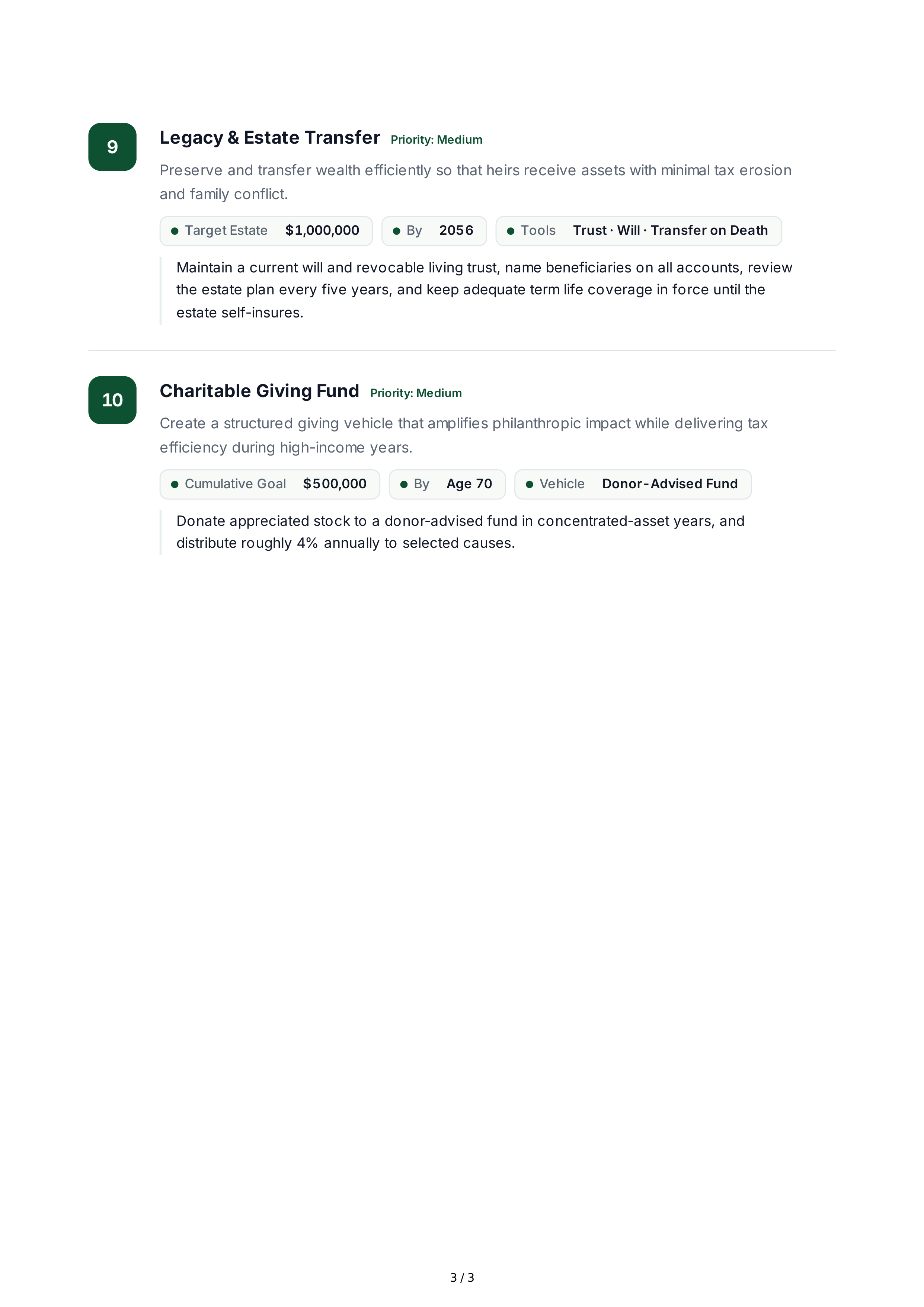 Long-Term Investment Goals — page 3