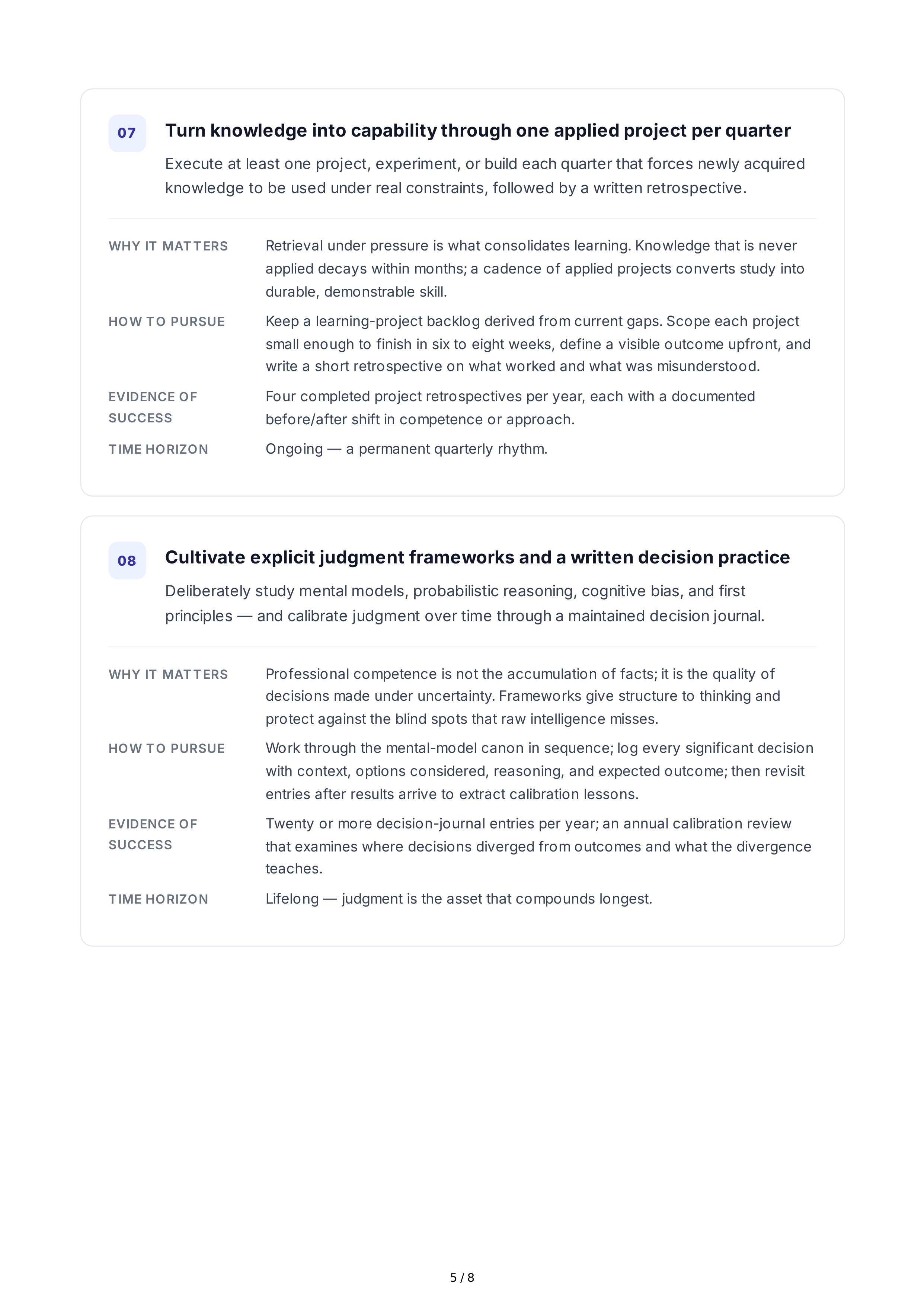 Long-Term Knowledge Development Goals — page 5