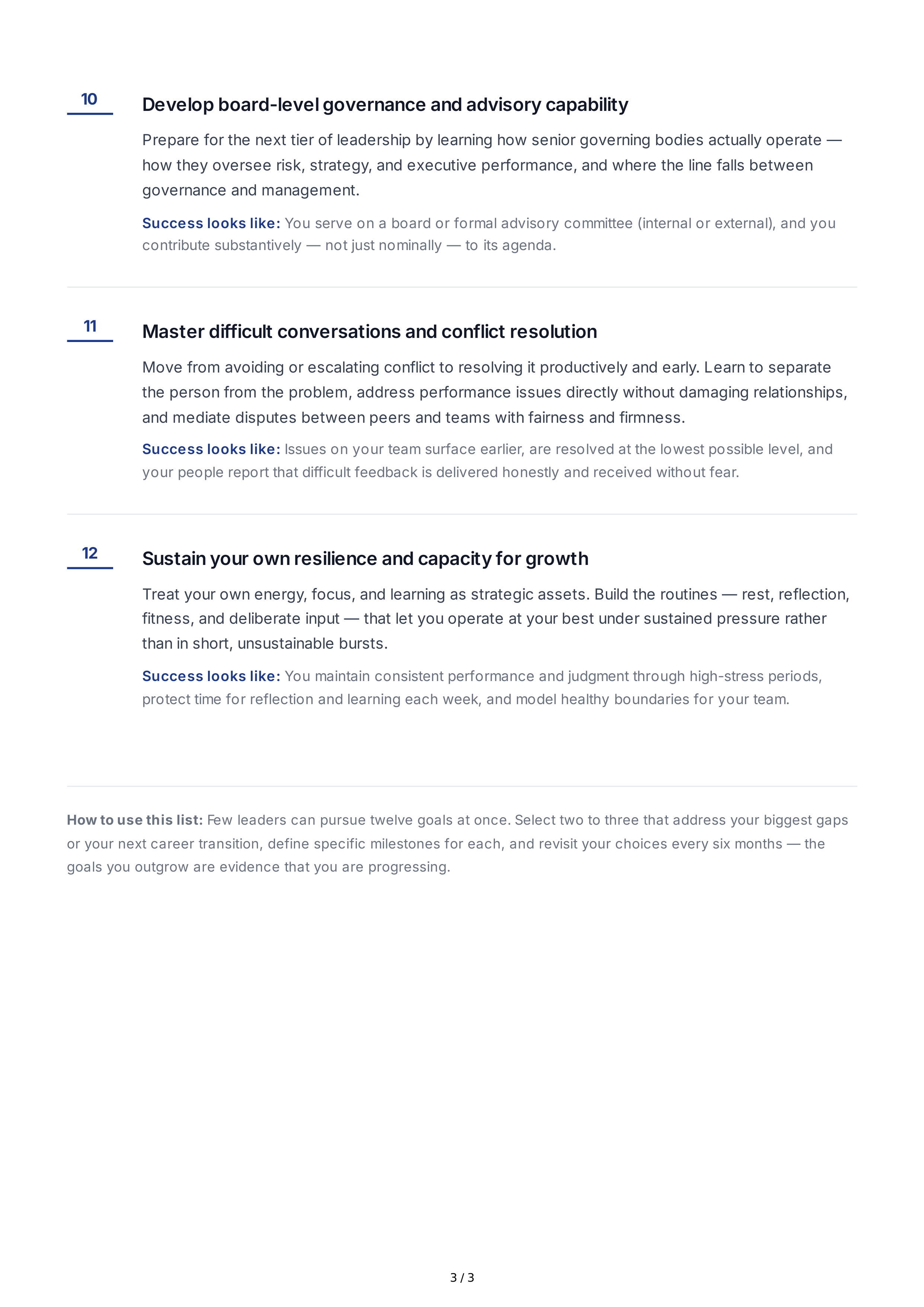 Long-Term Leadership Development Goals — page 3