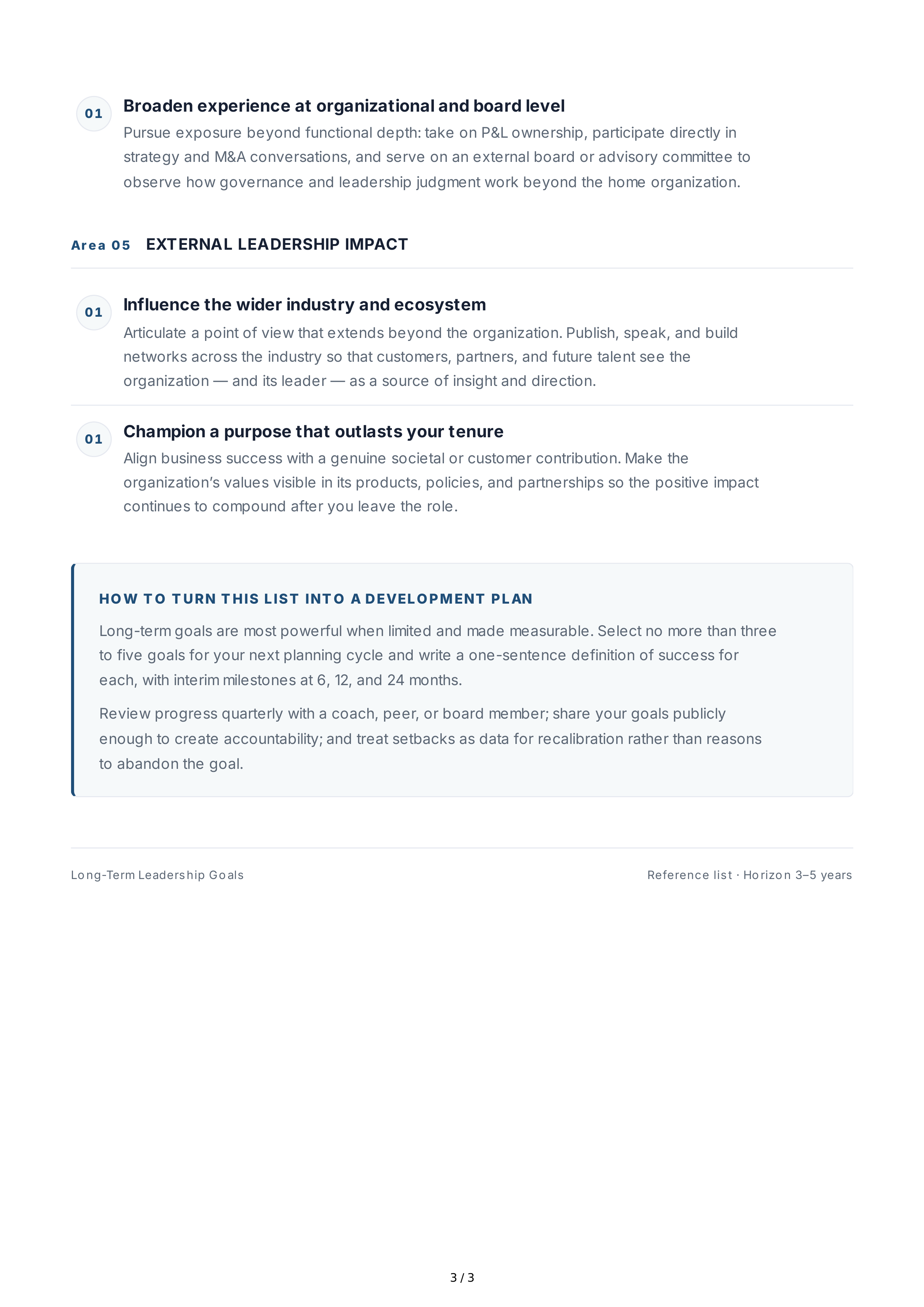 Long-Term Leadership Goals — page 3
