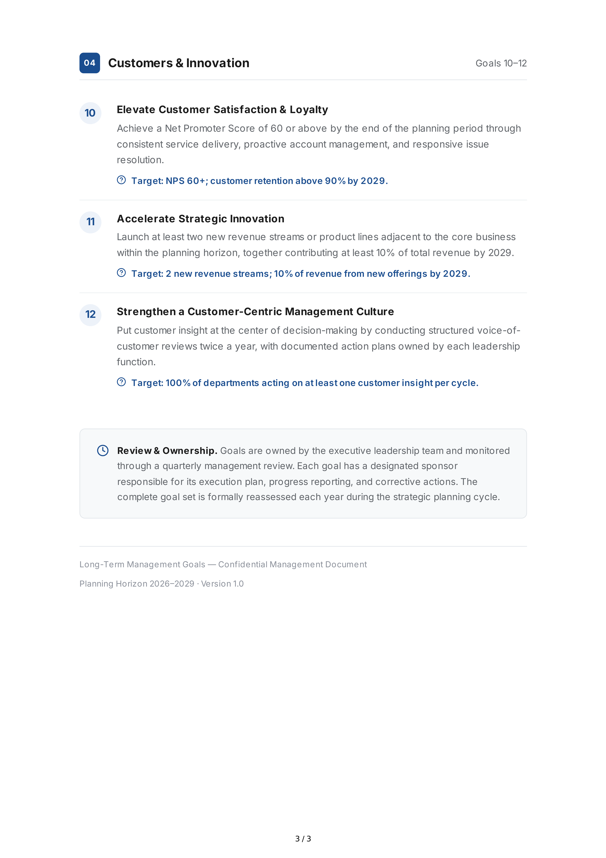 Long-Term Management Goals — page 3