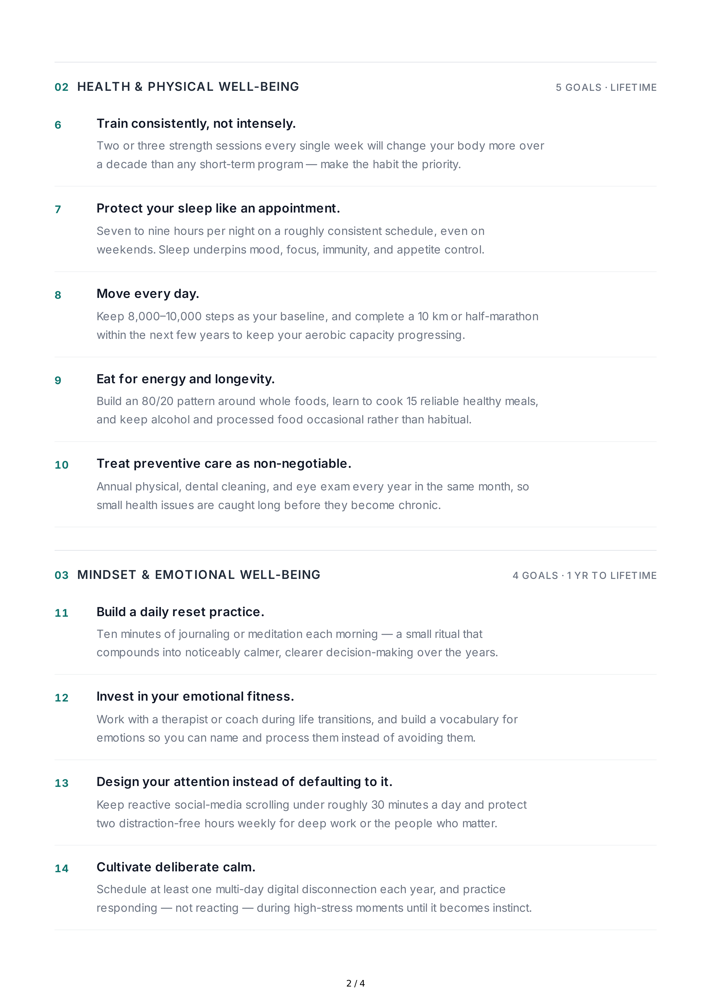 Long-Term Personal Development Goals — page 2