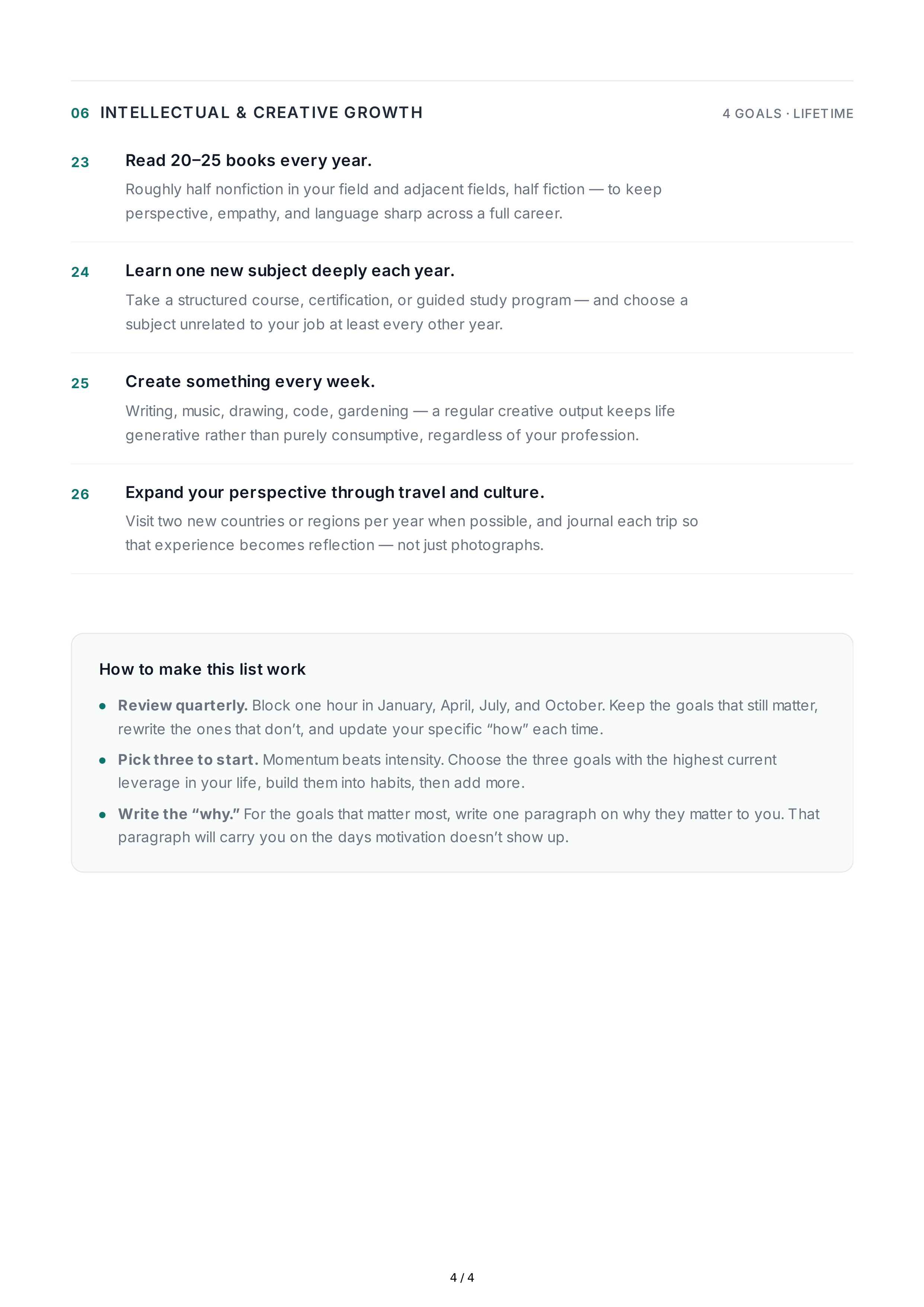 Long-Term Personal Development Goals — page 4