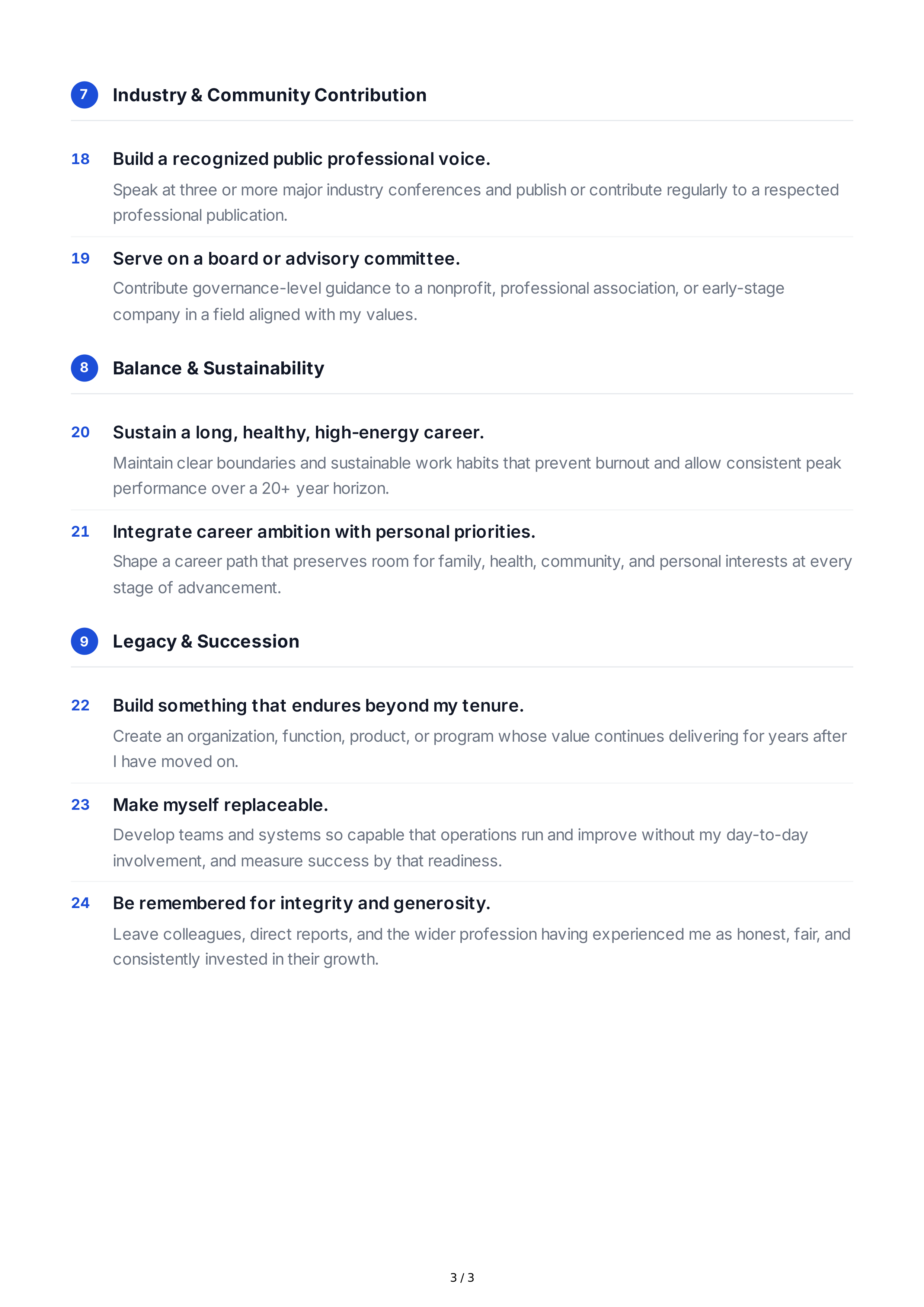 Long-Term Professional Goals — page 3