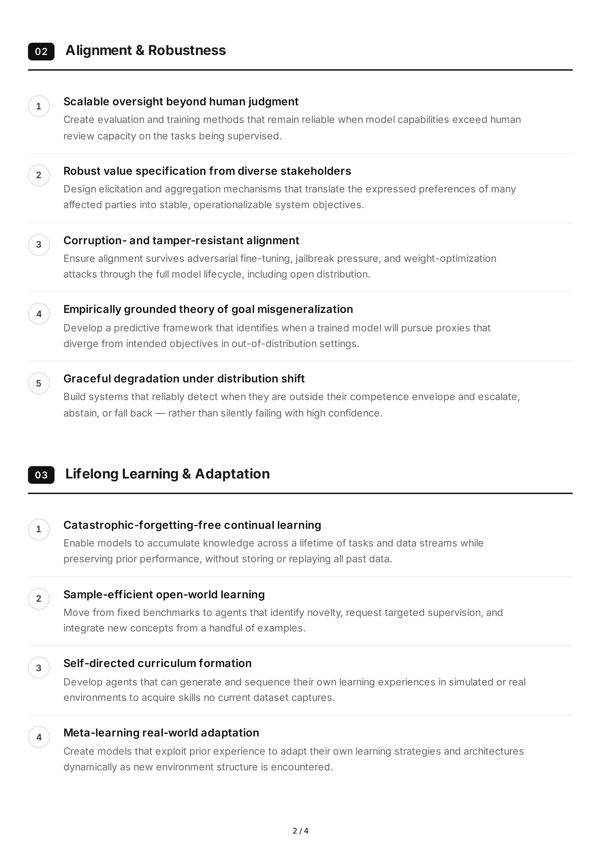 Long-Term Research Goals — page 2
