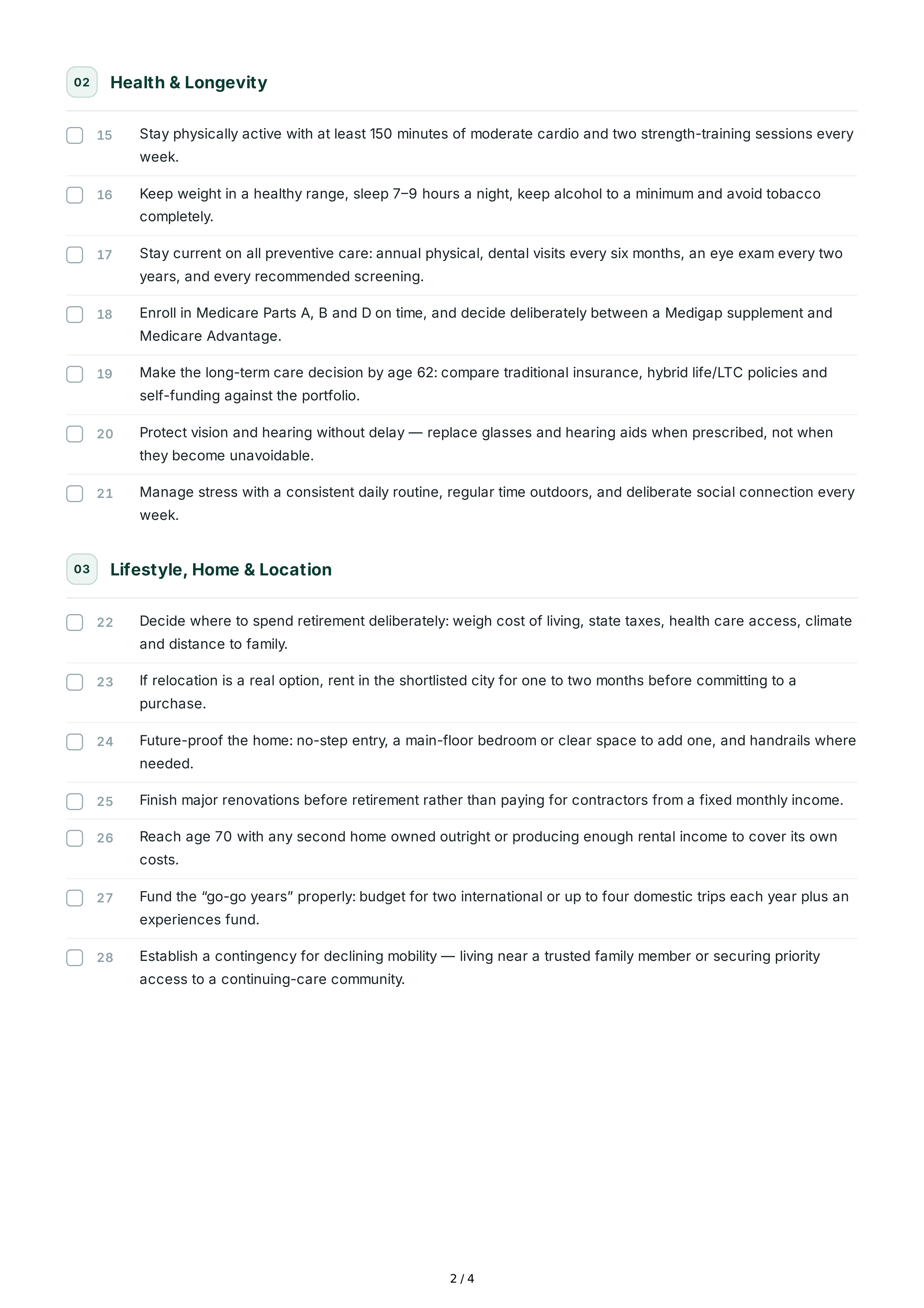 Long-Term Retirement Goals — page 2