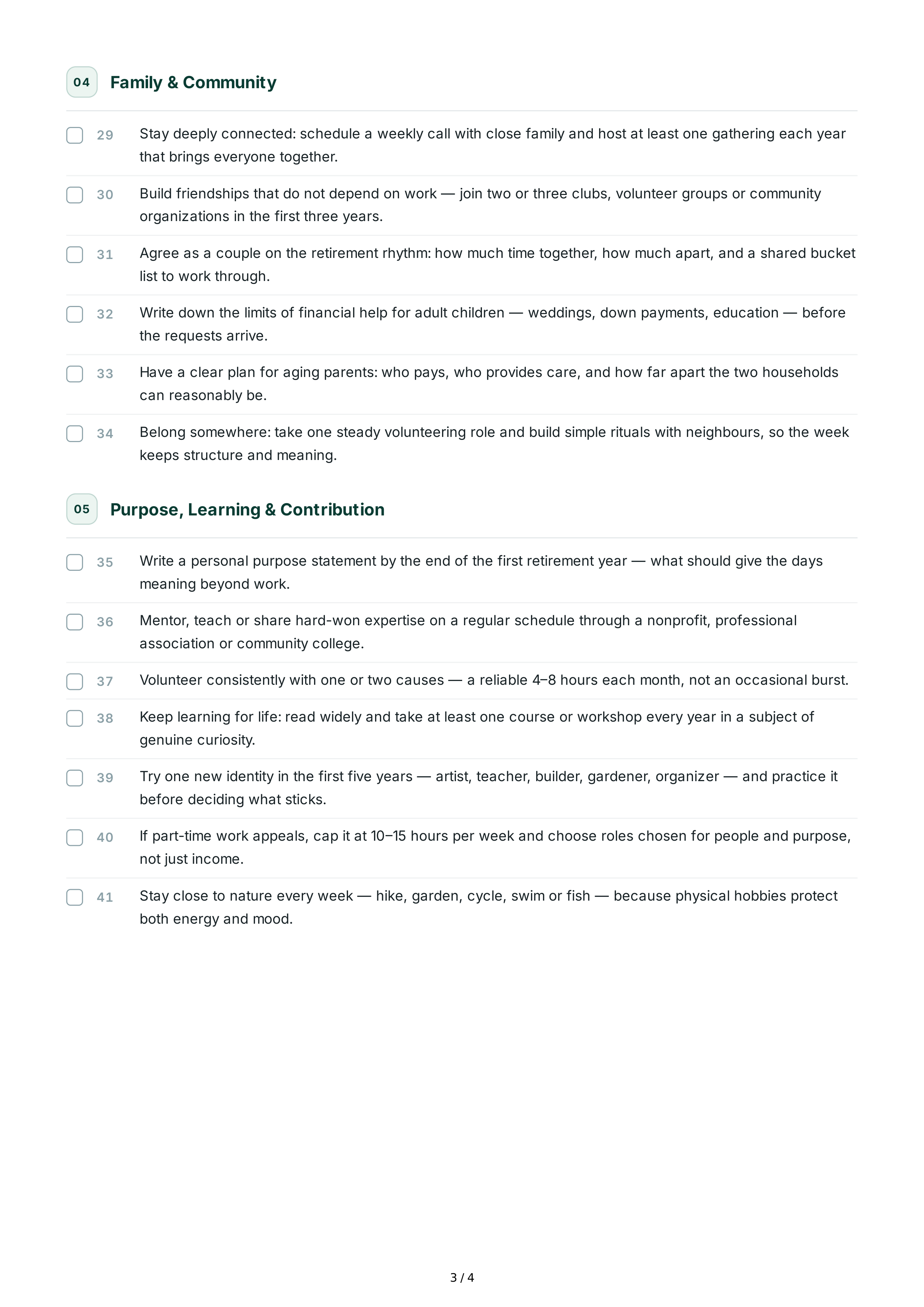 Long-Term Retirement Goals — page 3