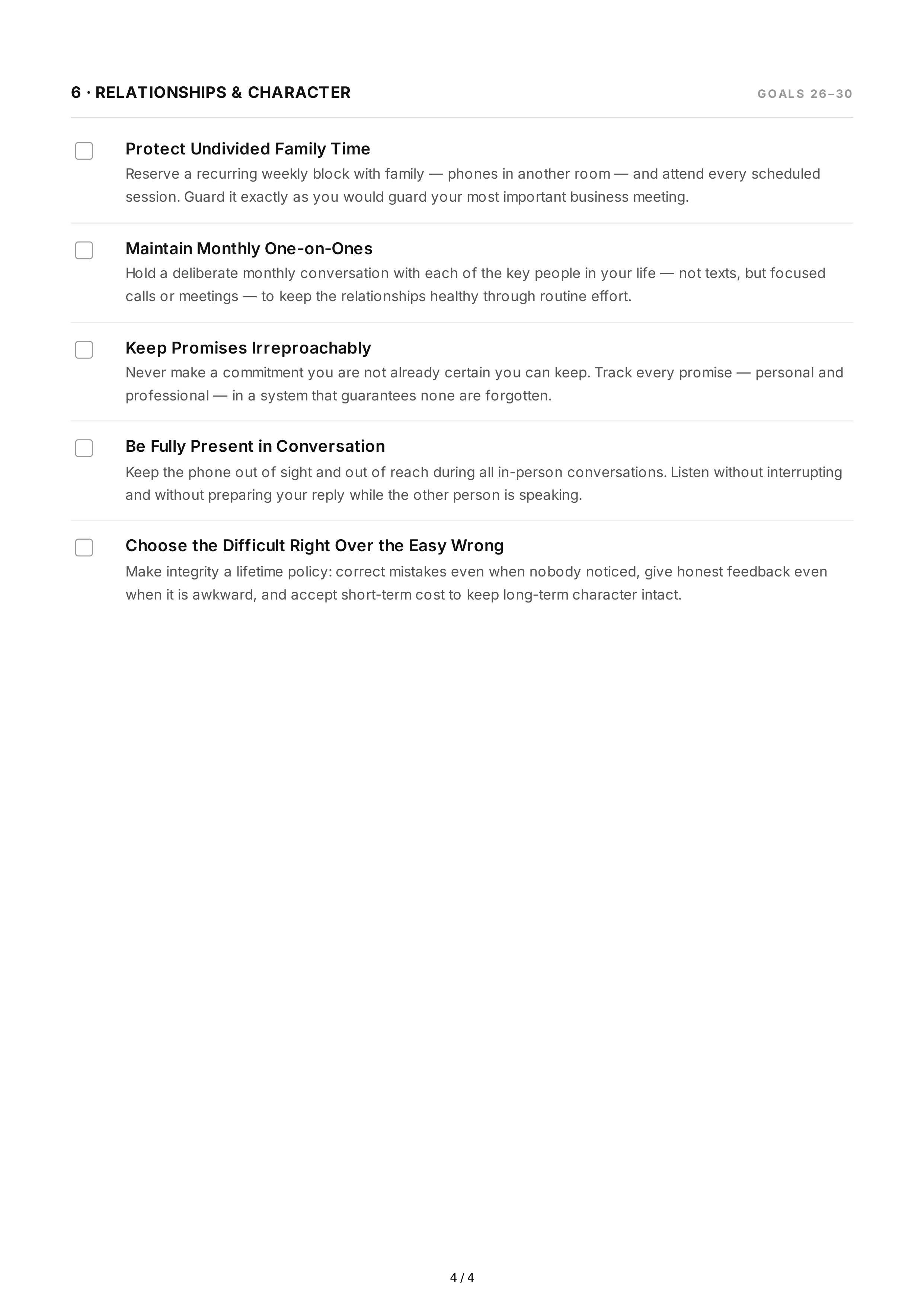 Long-Term Self-Discipline Goals — page 4