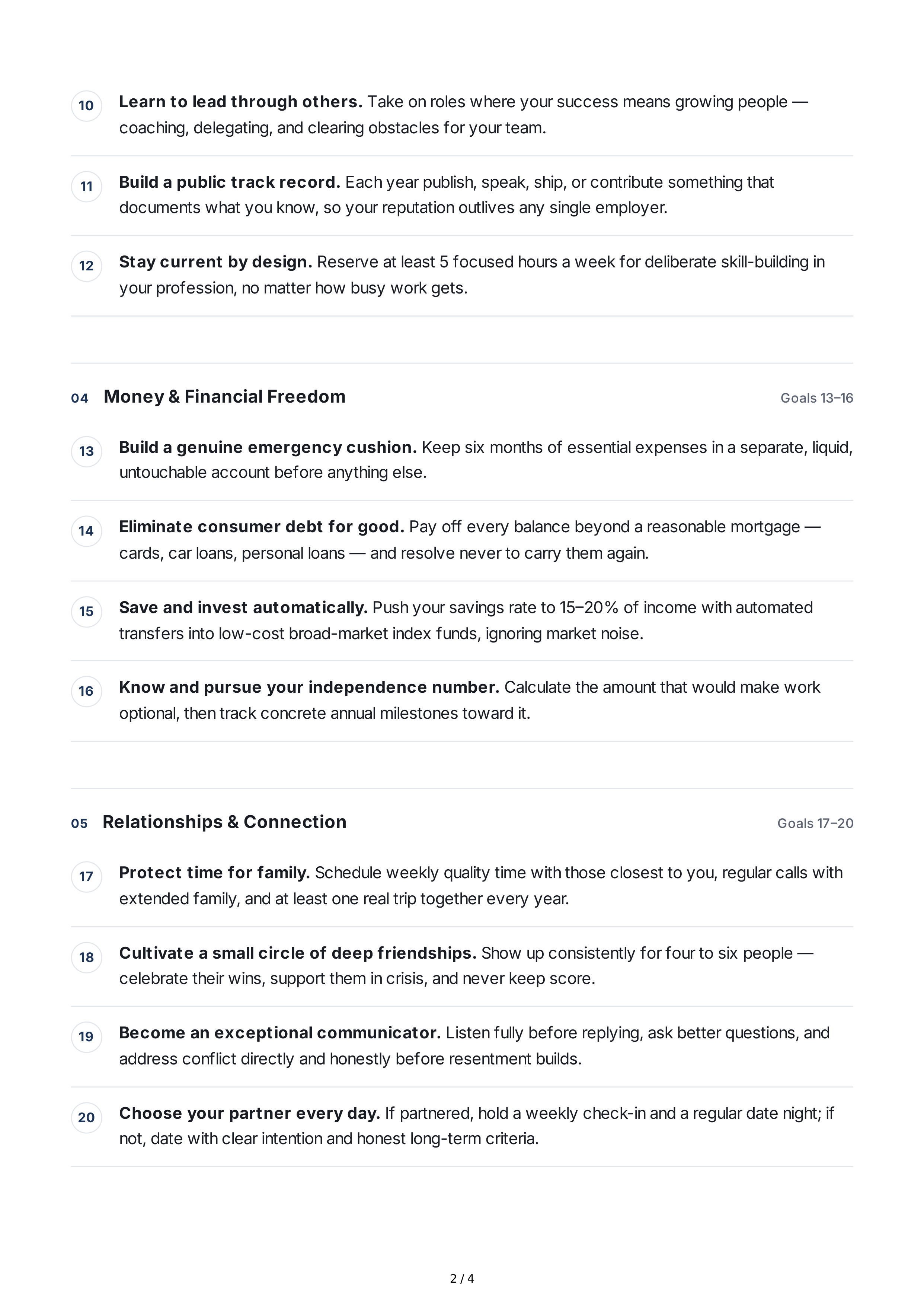 Long-Term Self-Improvement Goals — page 2