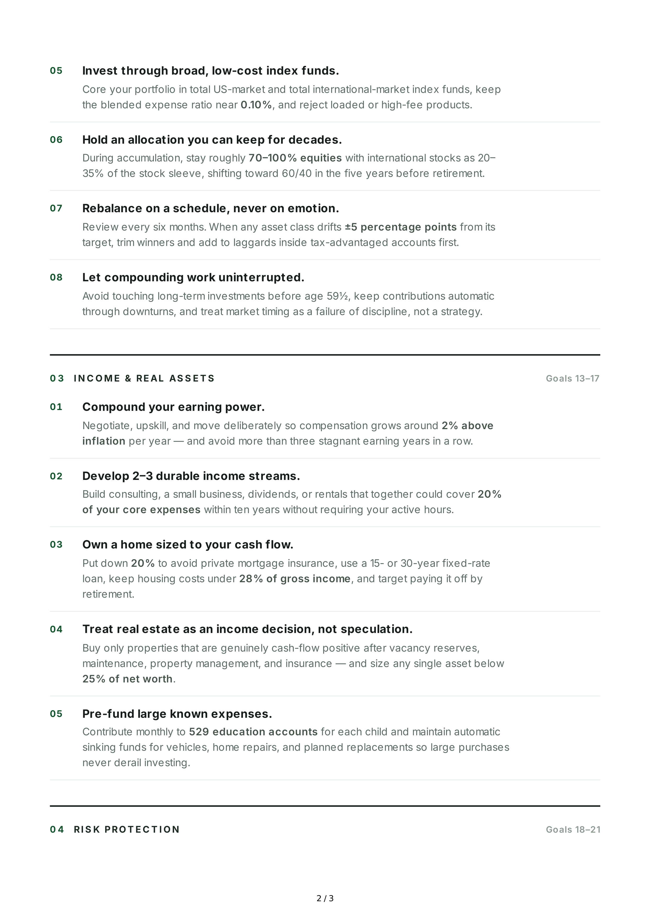 Long-Term Wealth-Building Goals — page 2