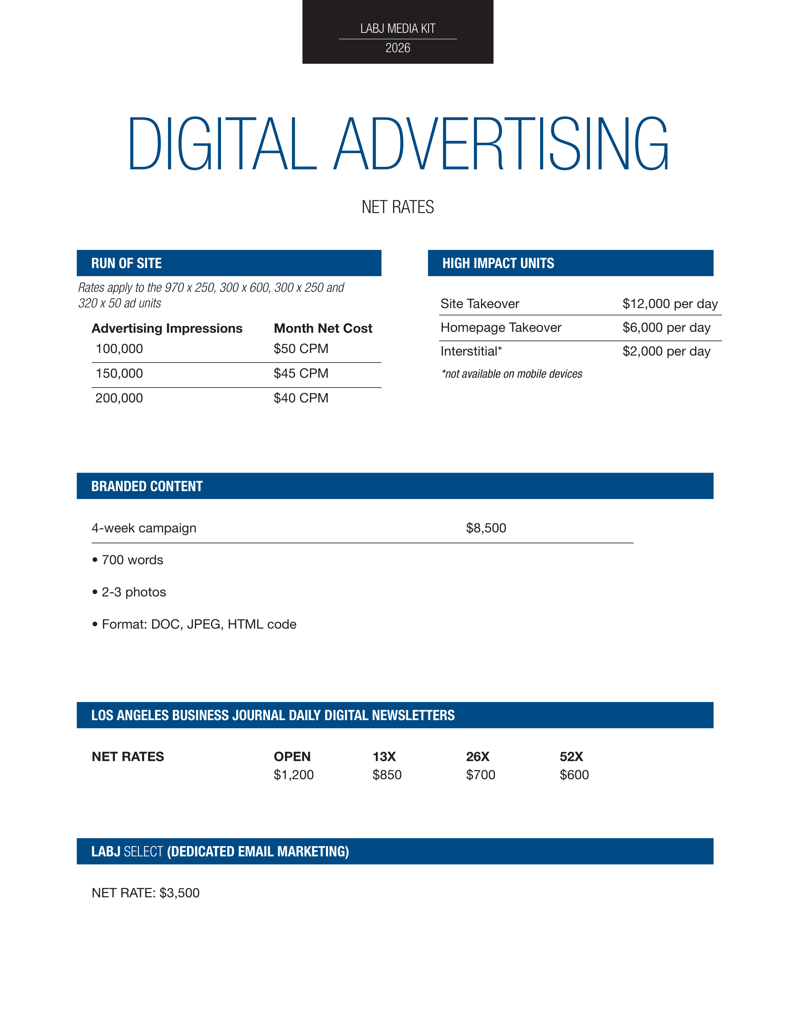 Los Angeles Business Journal Media Kit — page 15