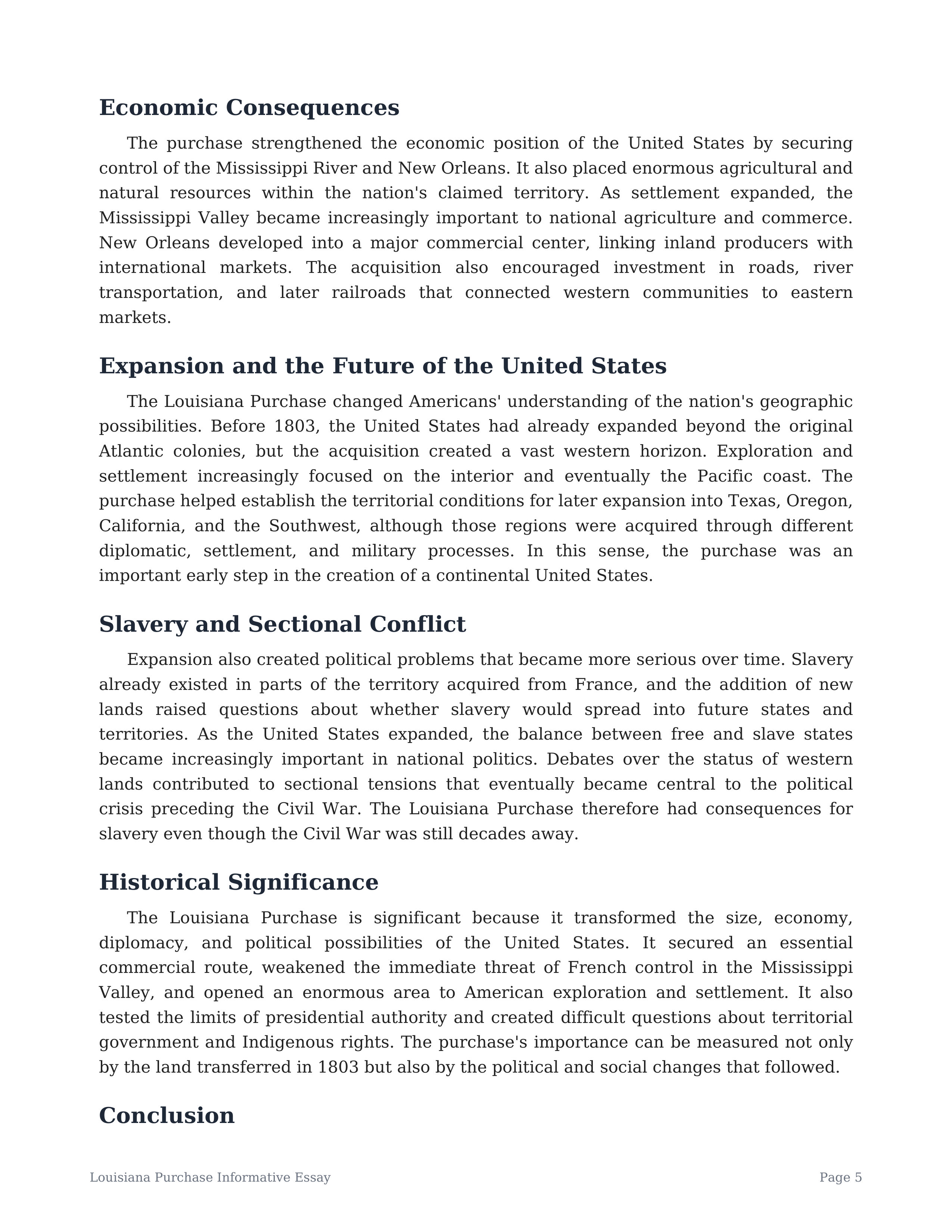 Louisiana Purchase Informative Essay — page 5