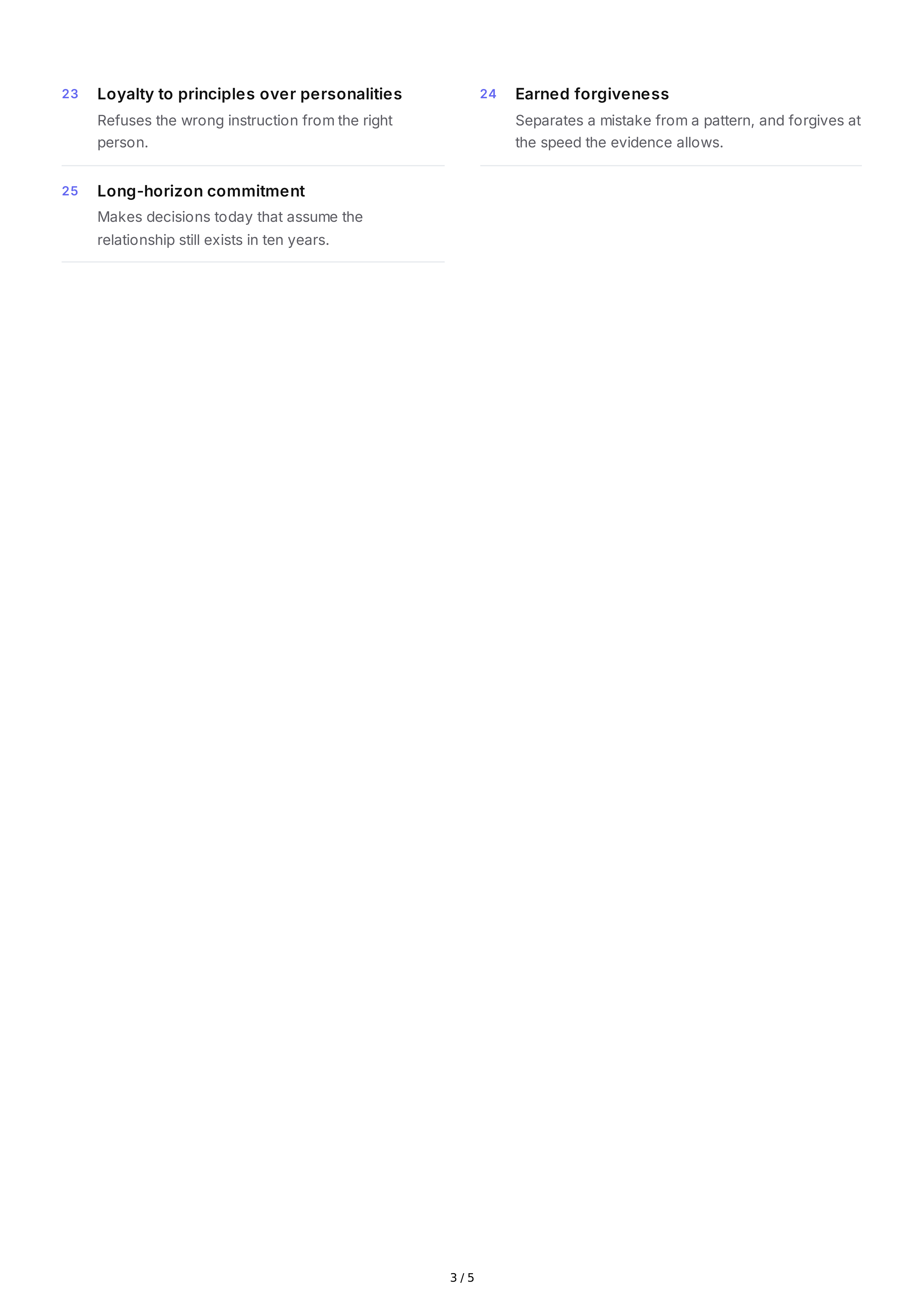 Loyalty Personality Traits — page 3