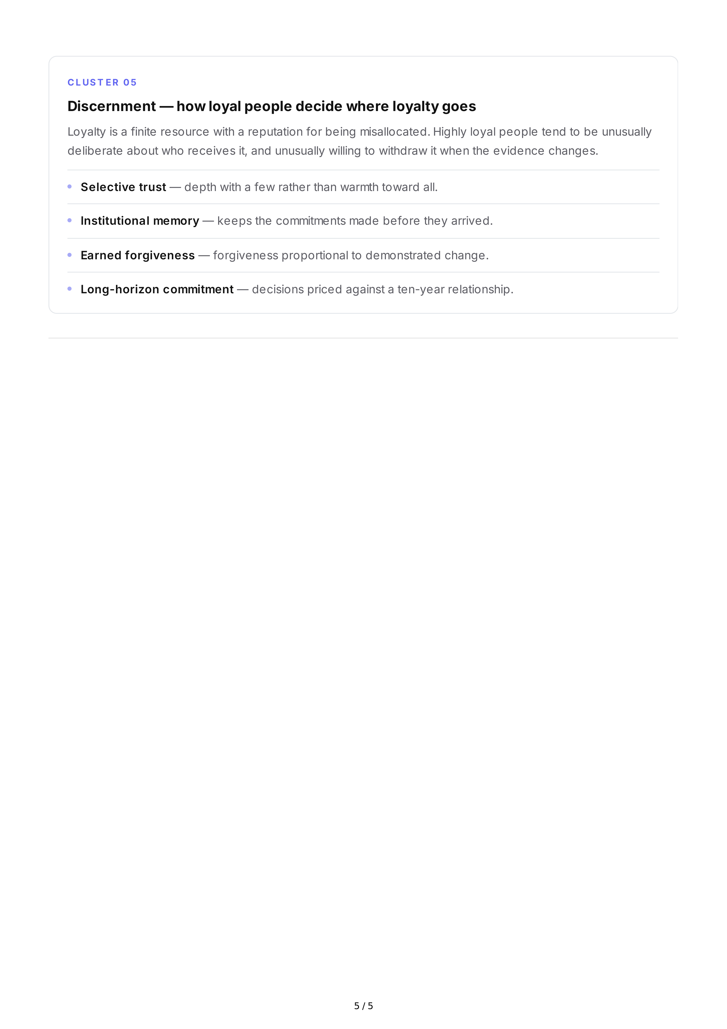 Loyalty Personality Traits — page 5