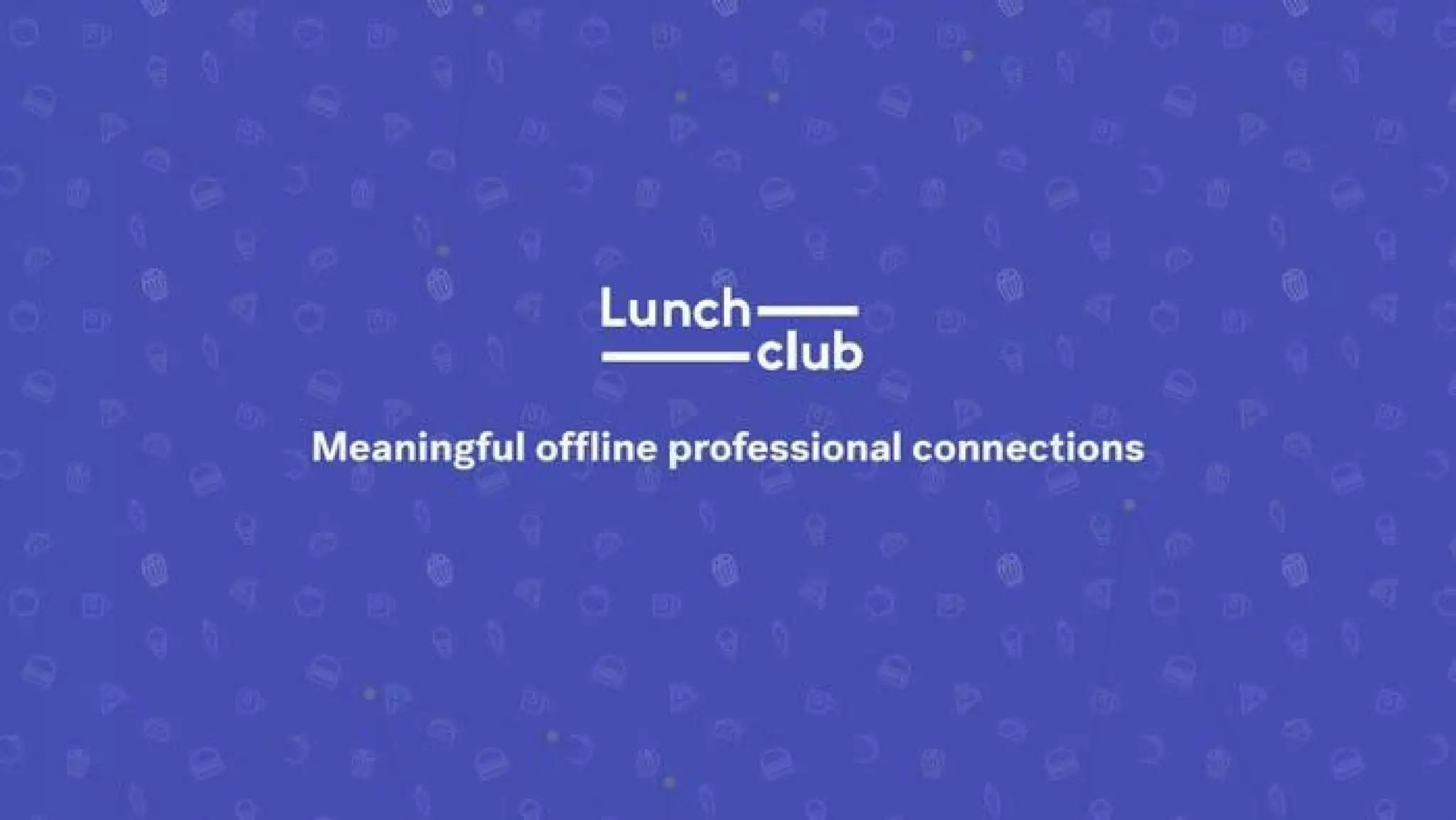 Lunchclub Pitch Deck — page 1