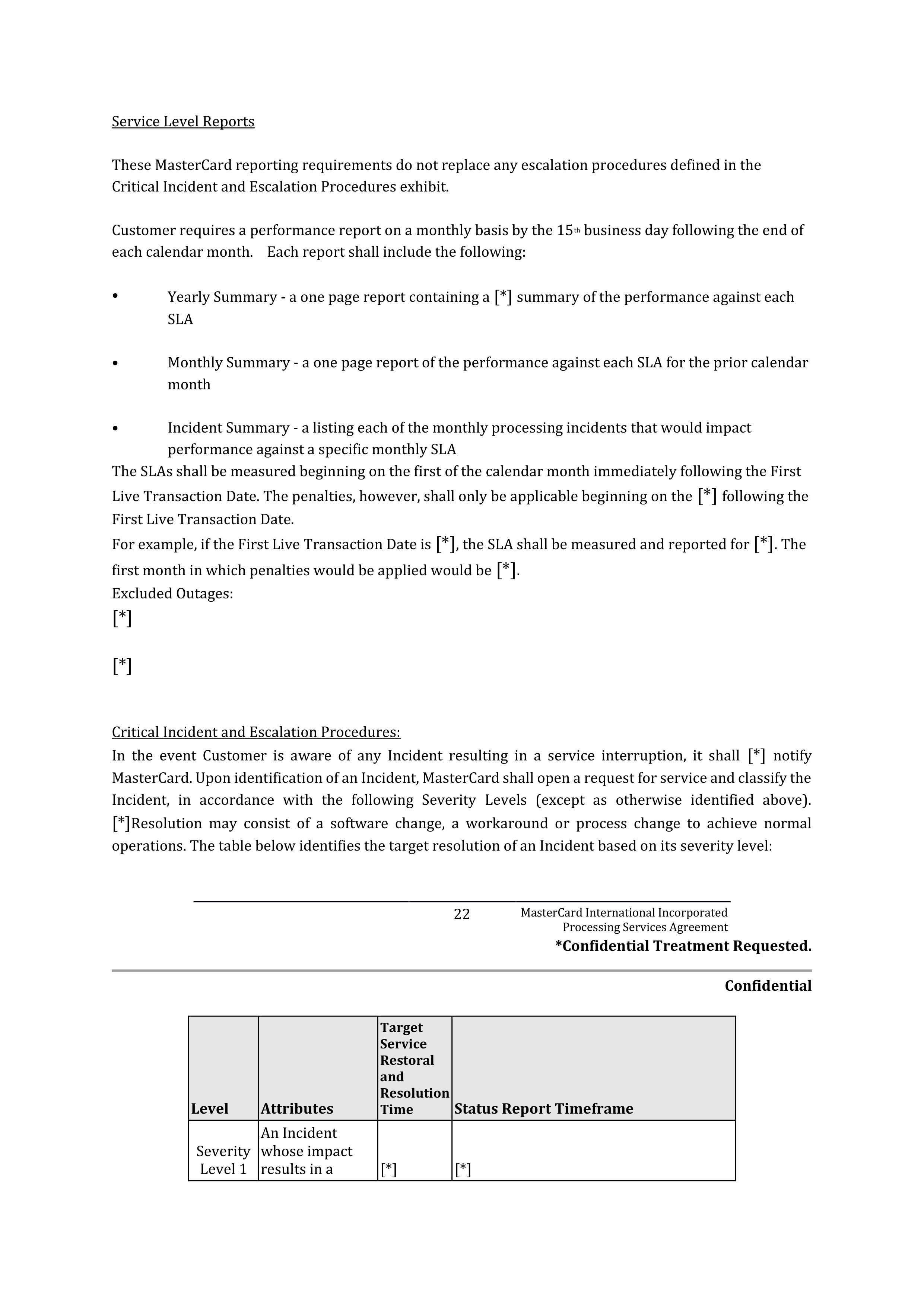 MASTERCARD PROCESSING SERVICES AGREEMENT — page 23