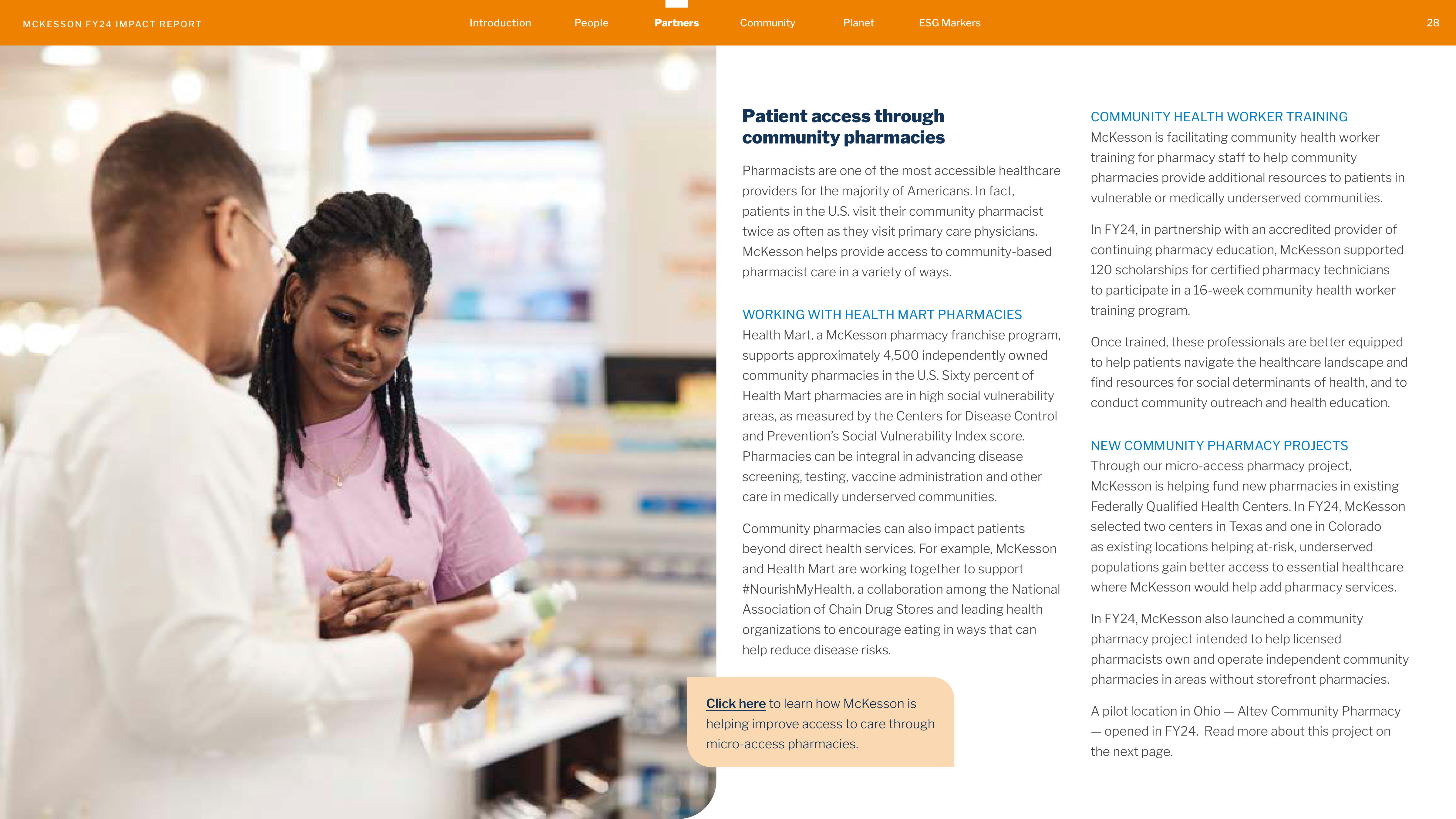 McKesson FY24 Impact Report — page 28