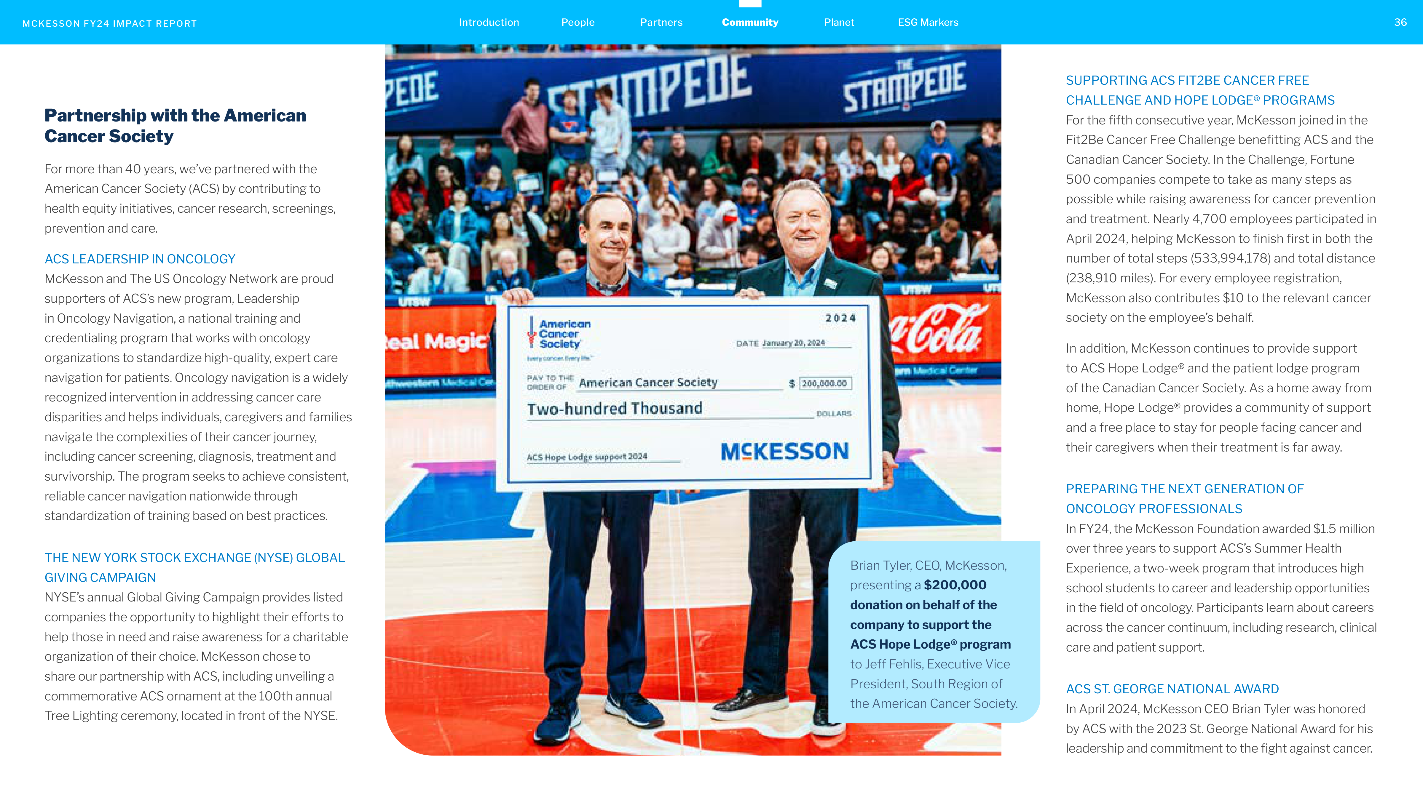 McKesson FY24 Impact Report — page 36