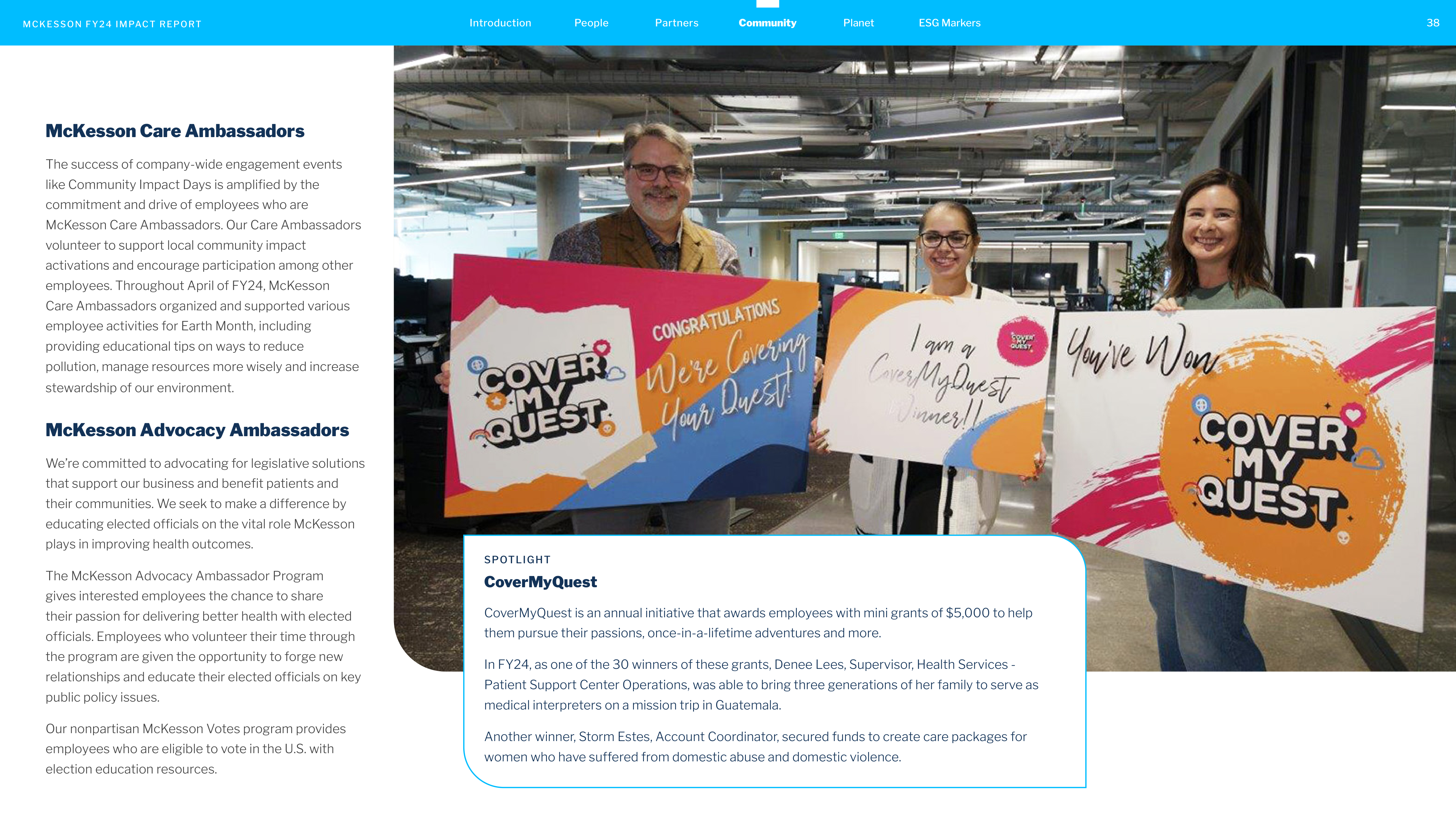 McKesson FY24 Impact Report — page 38
