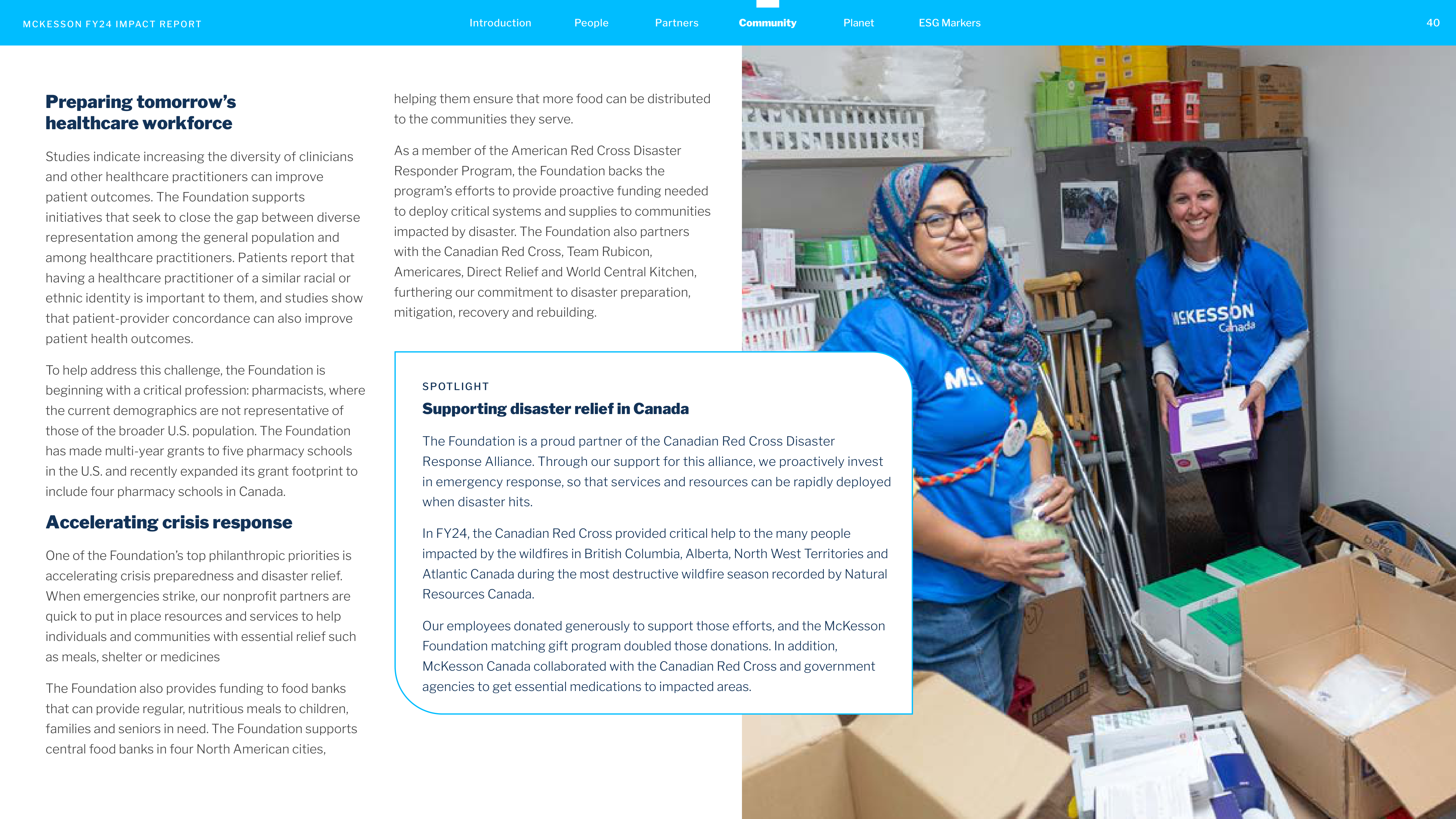 McKesson FY24 Impact Report — page 40