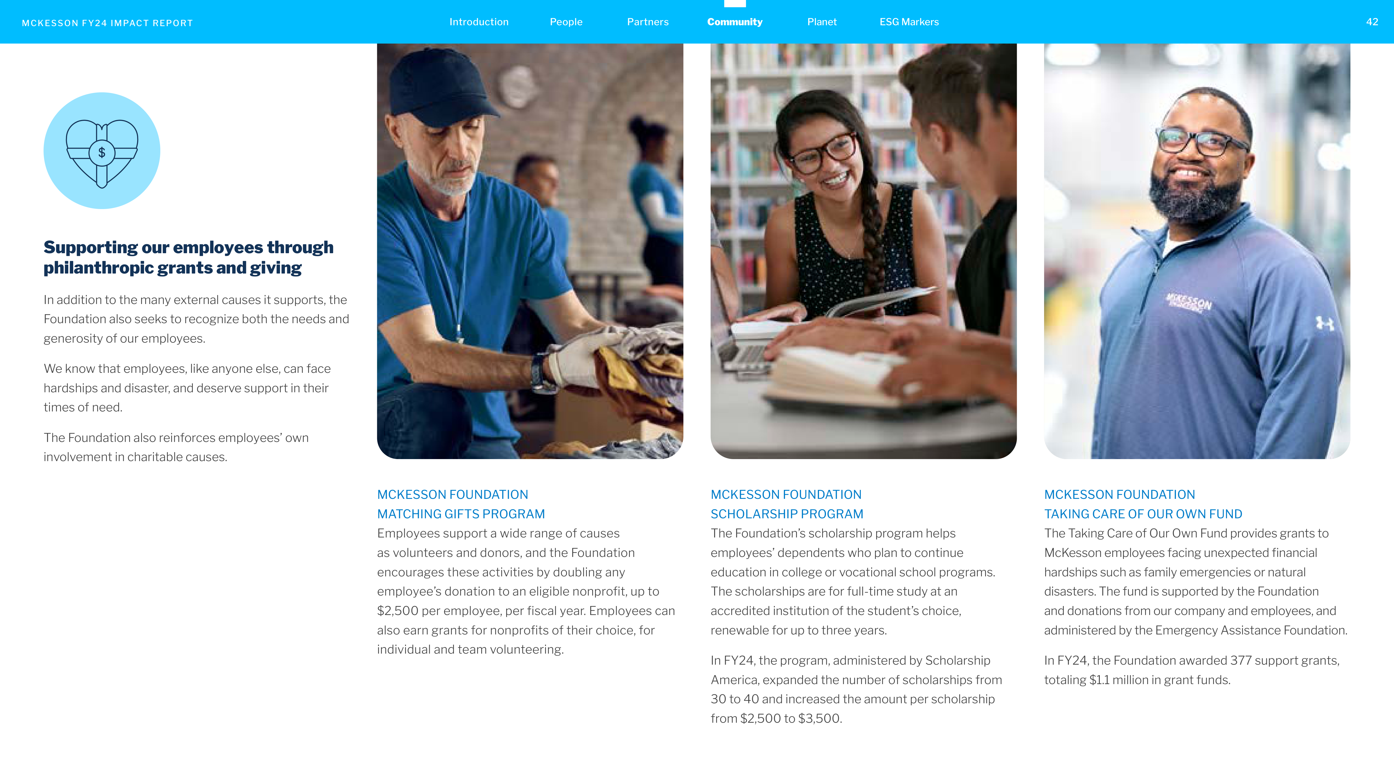 McKesson FY24 Impact Report — page 42