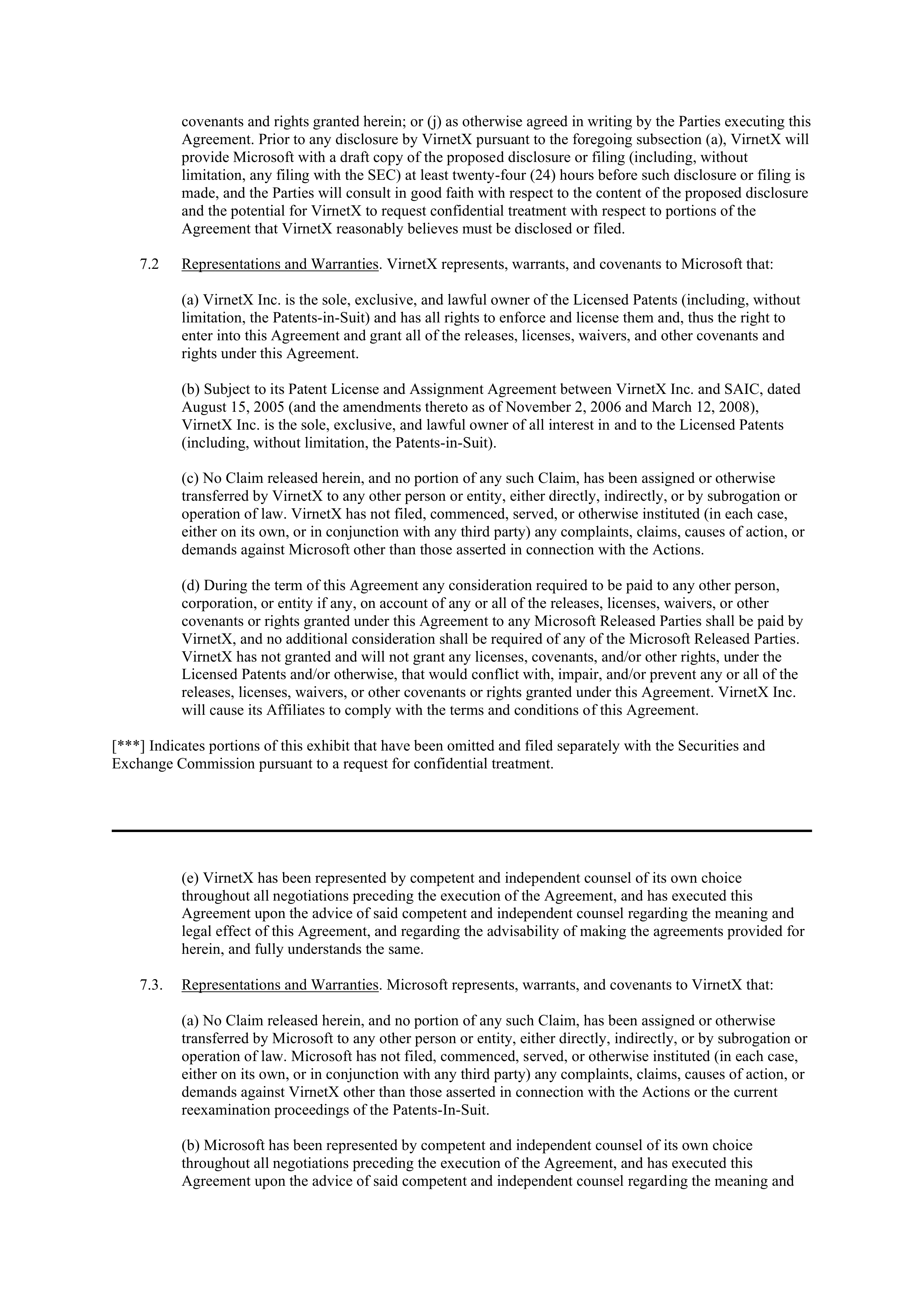 MICROSOFT SETTLEMENT AND LICENSE AGREEMENT — page 4