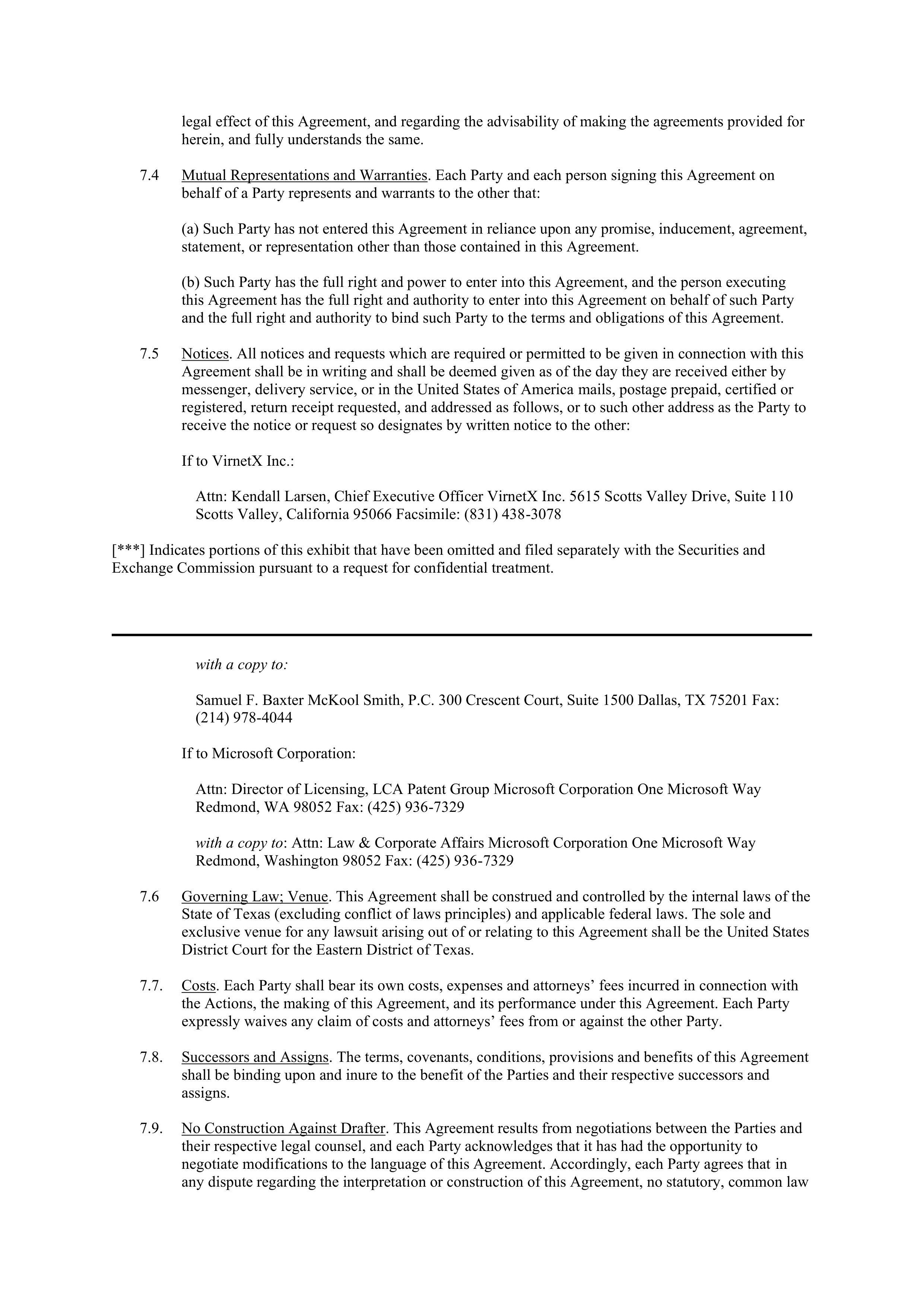 MICROSOFT SETTLEMENT AND LICENSE AGREEMENT — page 5