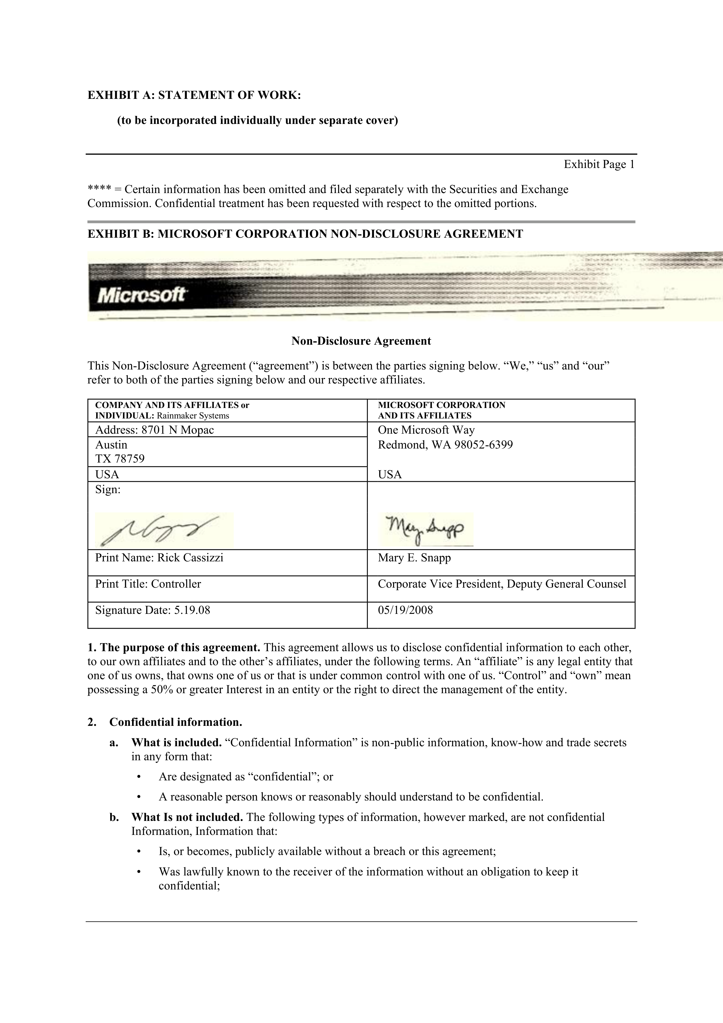 MICROSOFT VENDOR SERVICES AGREEMENT — page 16