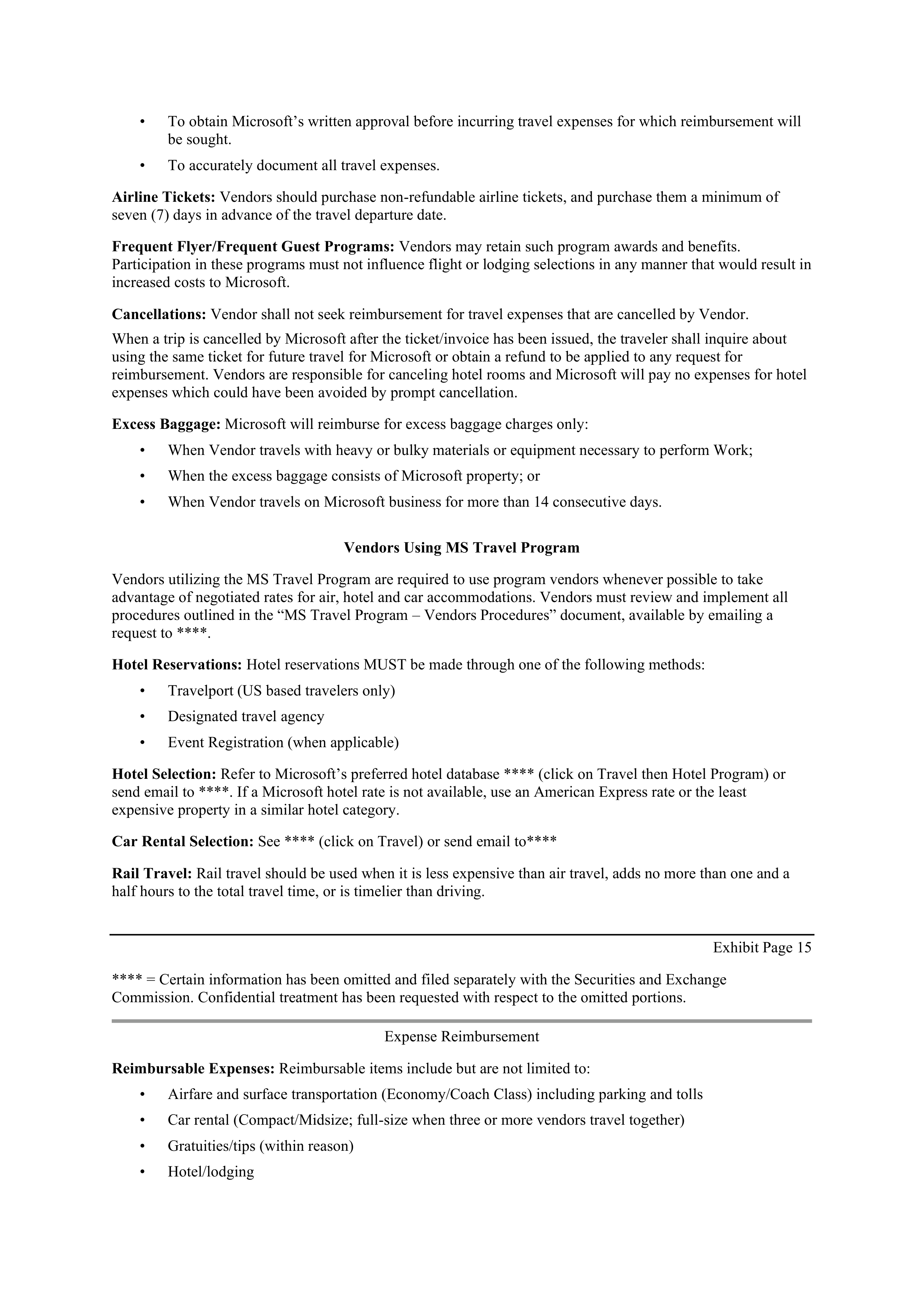 MICROSOFT VENDOR SERVICES AGREEMENT — page 27