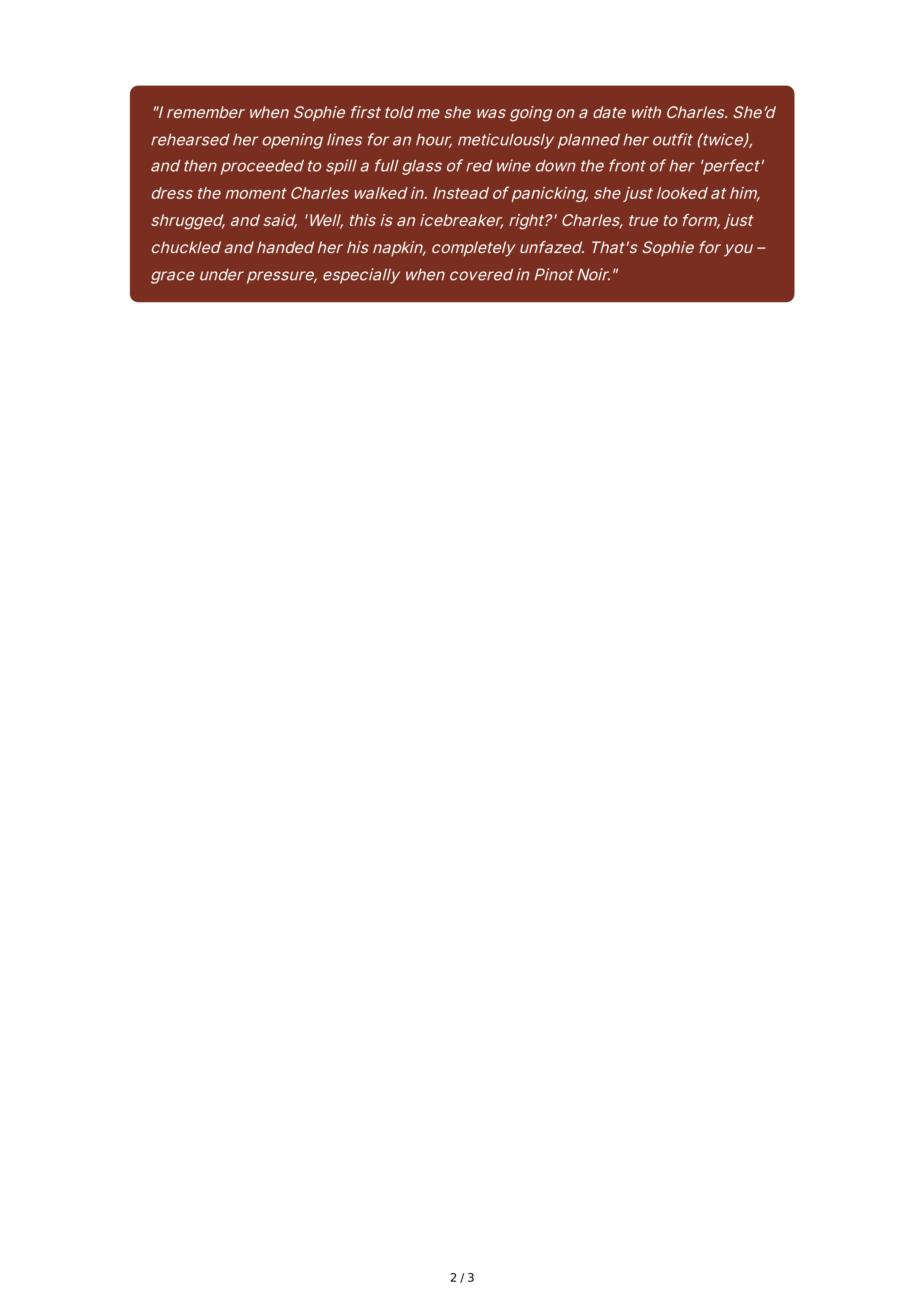 Maid of Honor Speech With Funny Memories — page 2