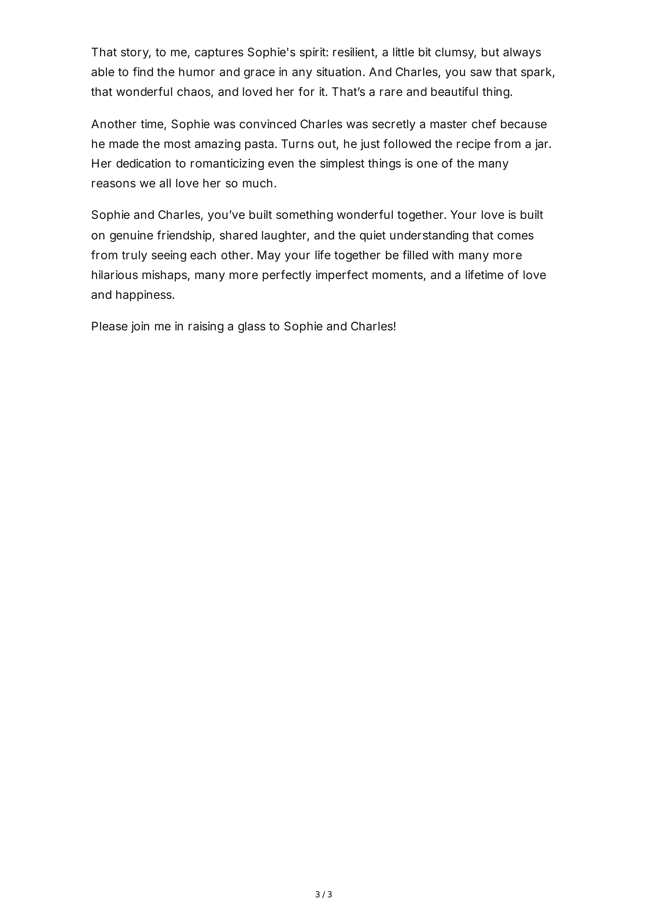 Maid of Honor Speech With Funny Memories — page 3