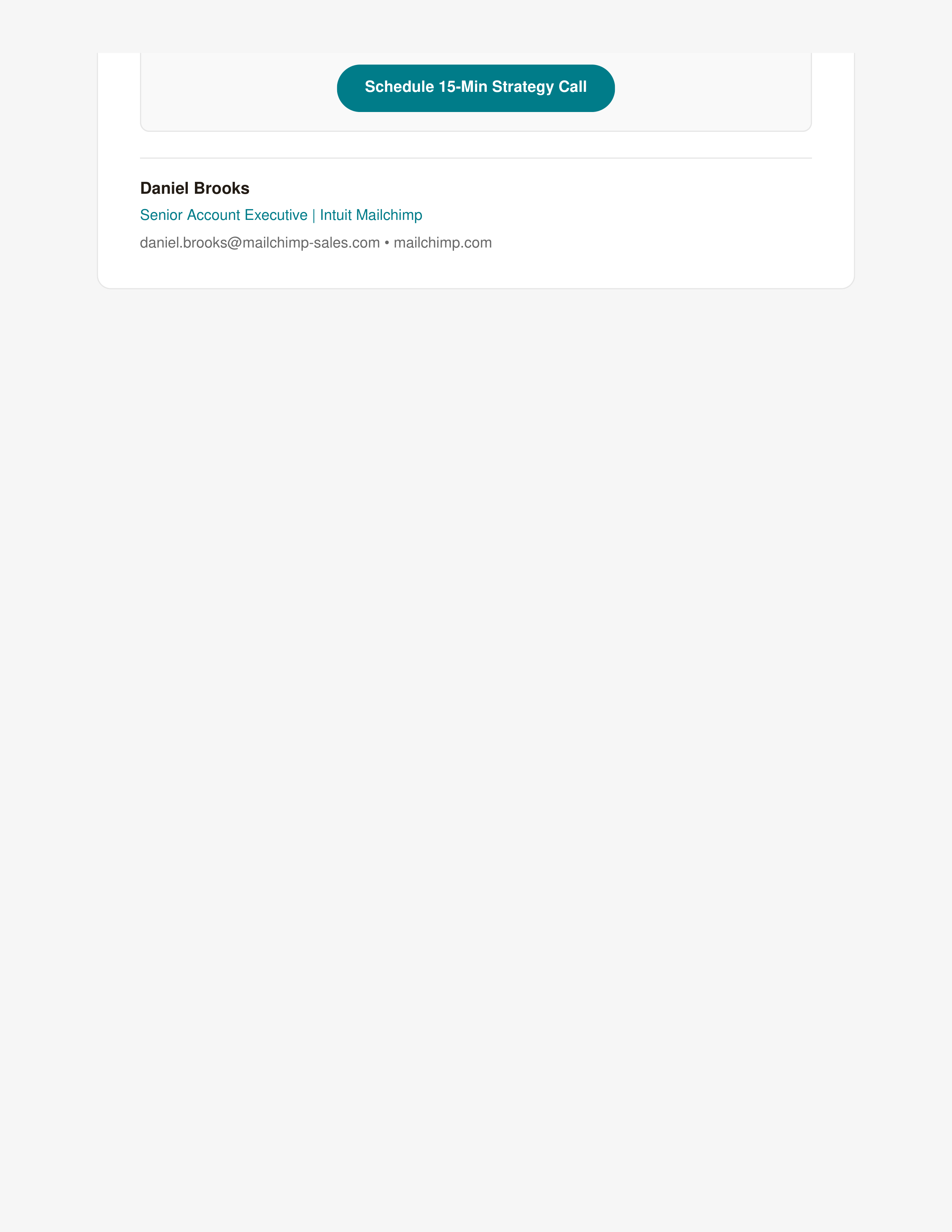 Mailchimp Sales Email — page 2