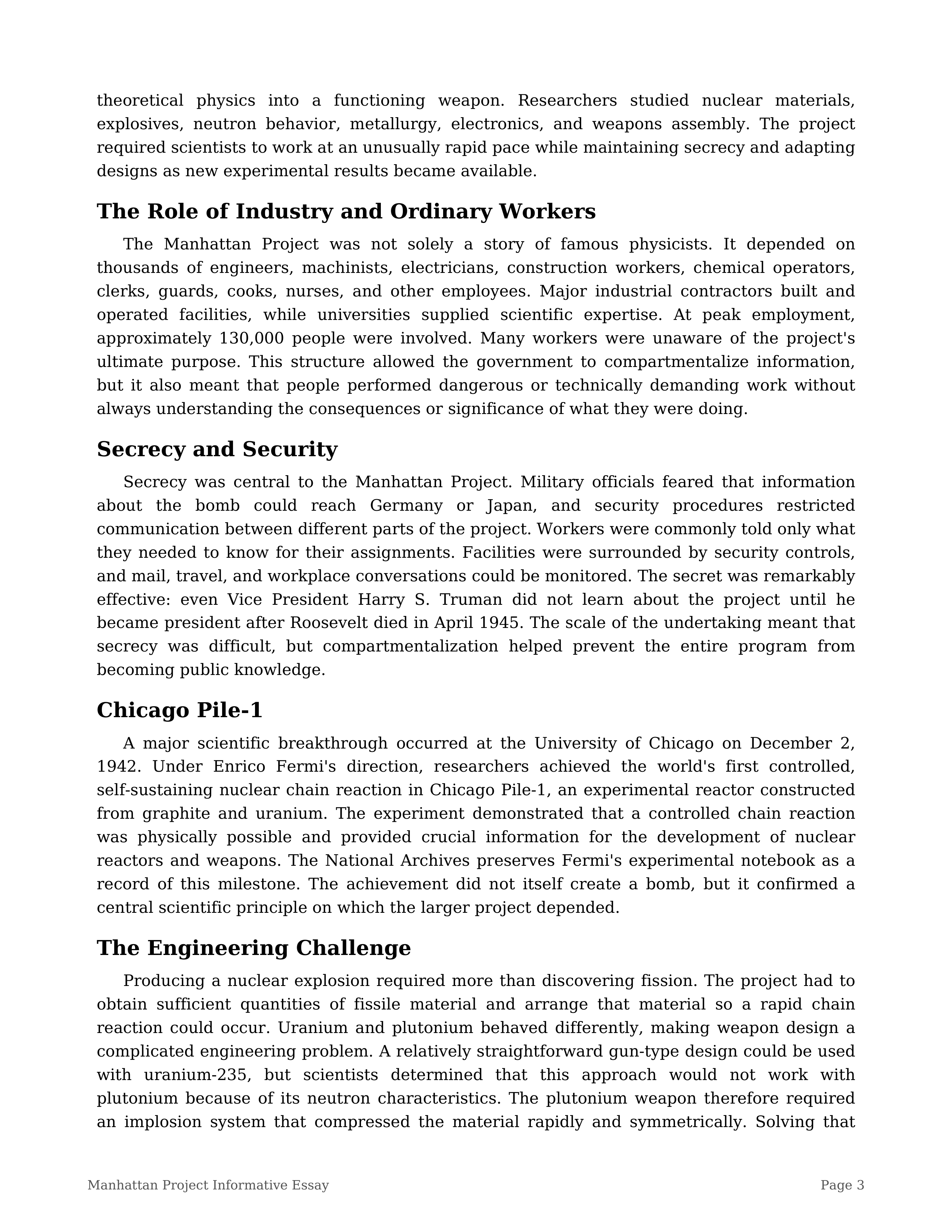 Manhattan Project Informative Essay — page 3