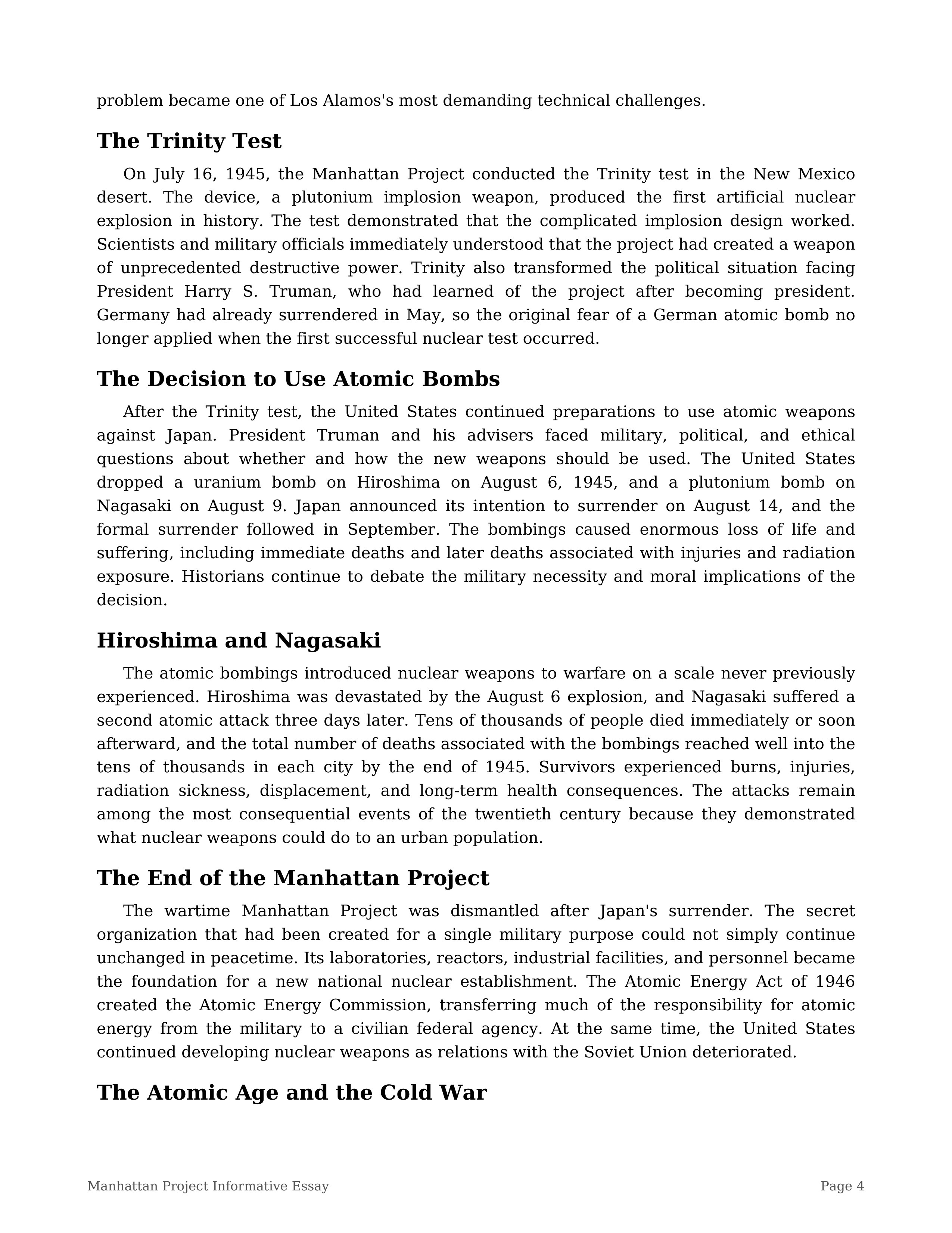 Manhattan Project Informative Essay — page 4