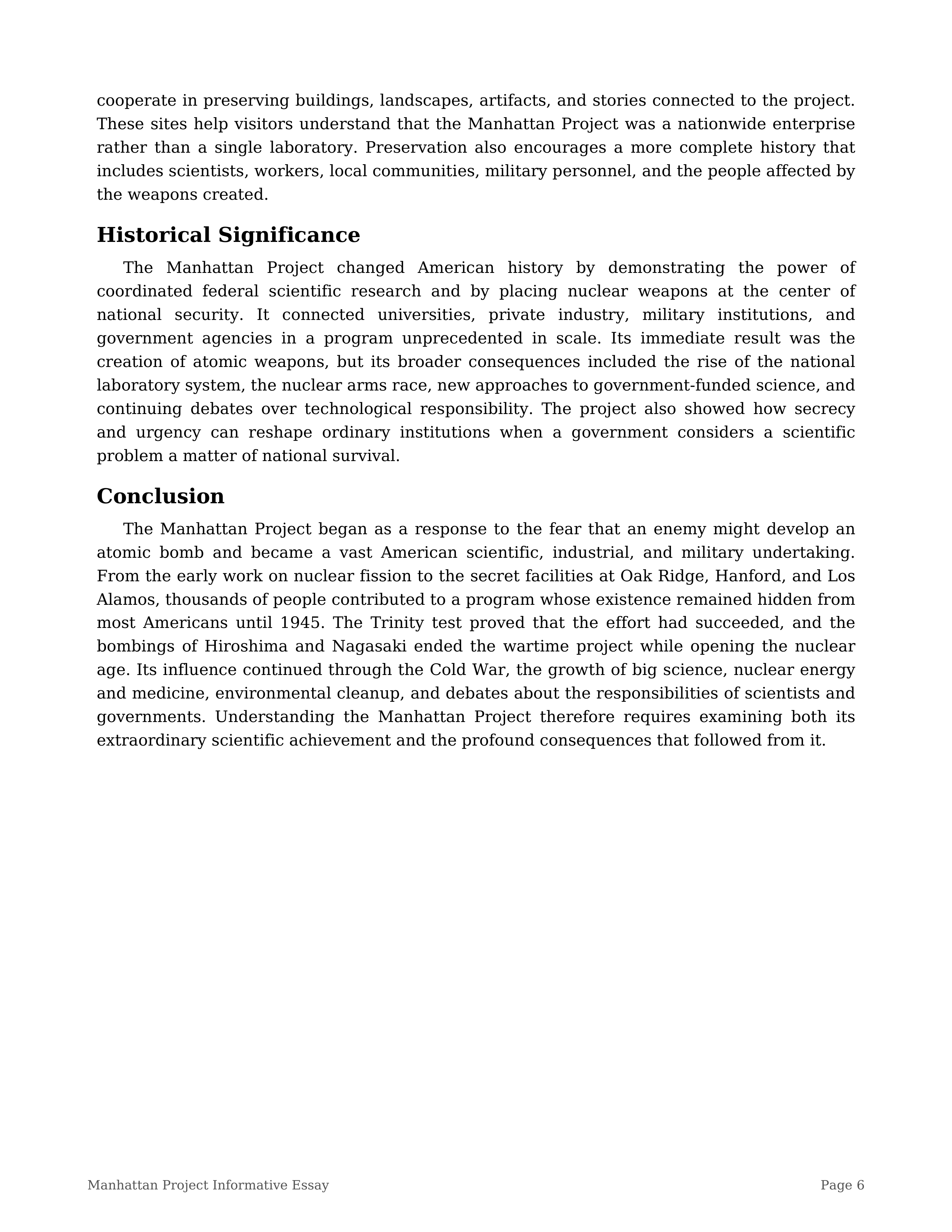 Manhattan Project Informative Essay — page 6