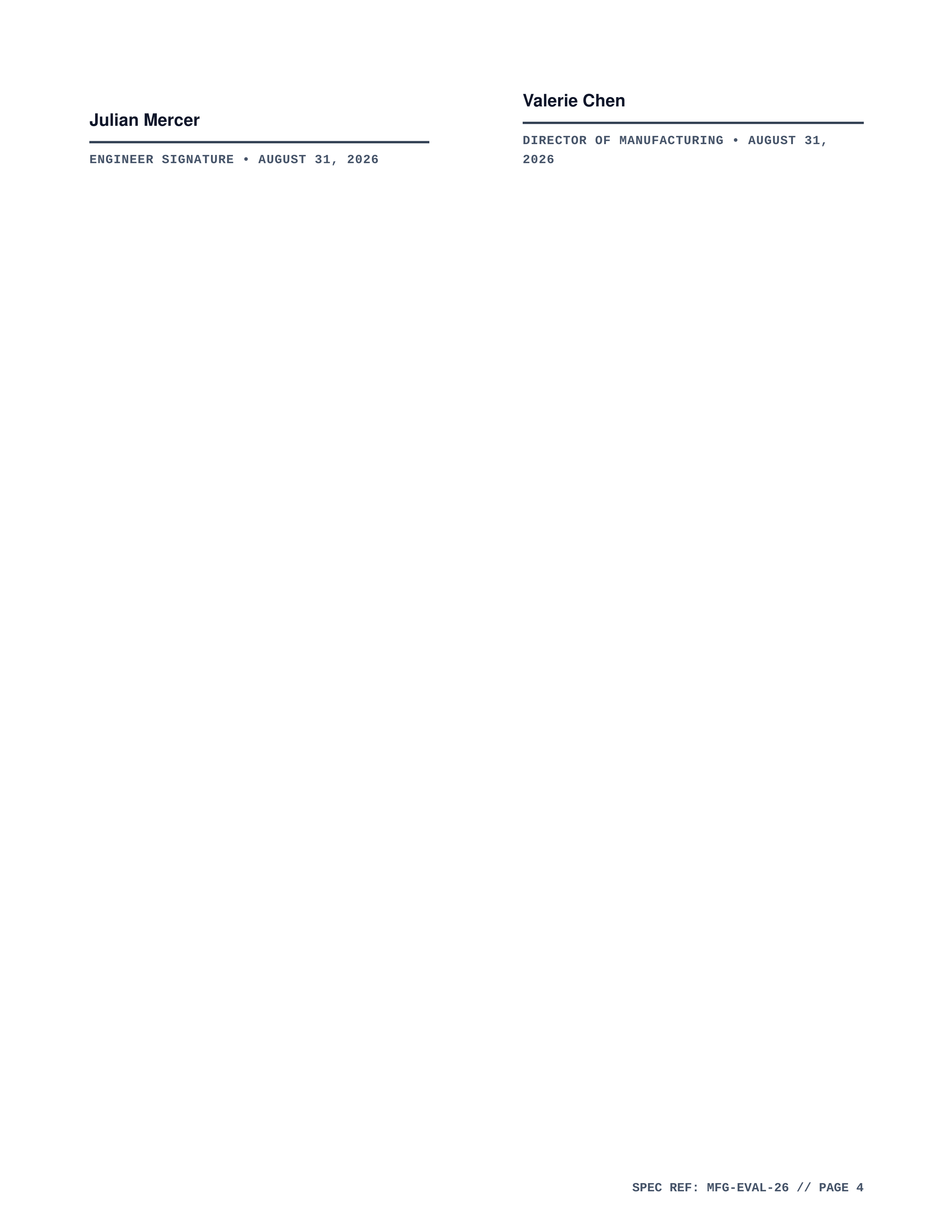 Manufacturing Engineer Performance Review — page 4
