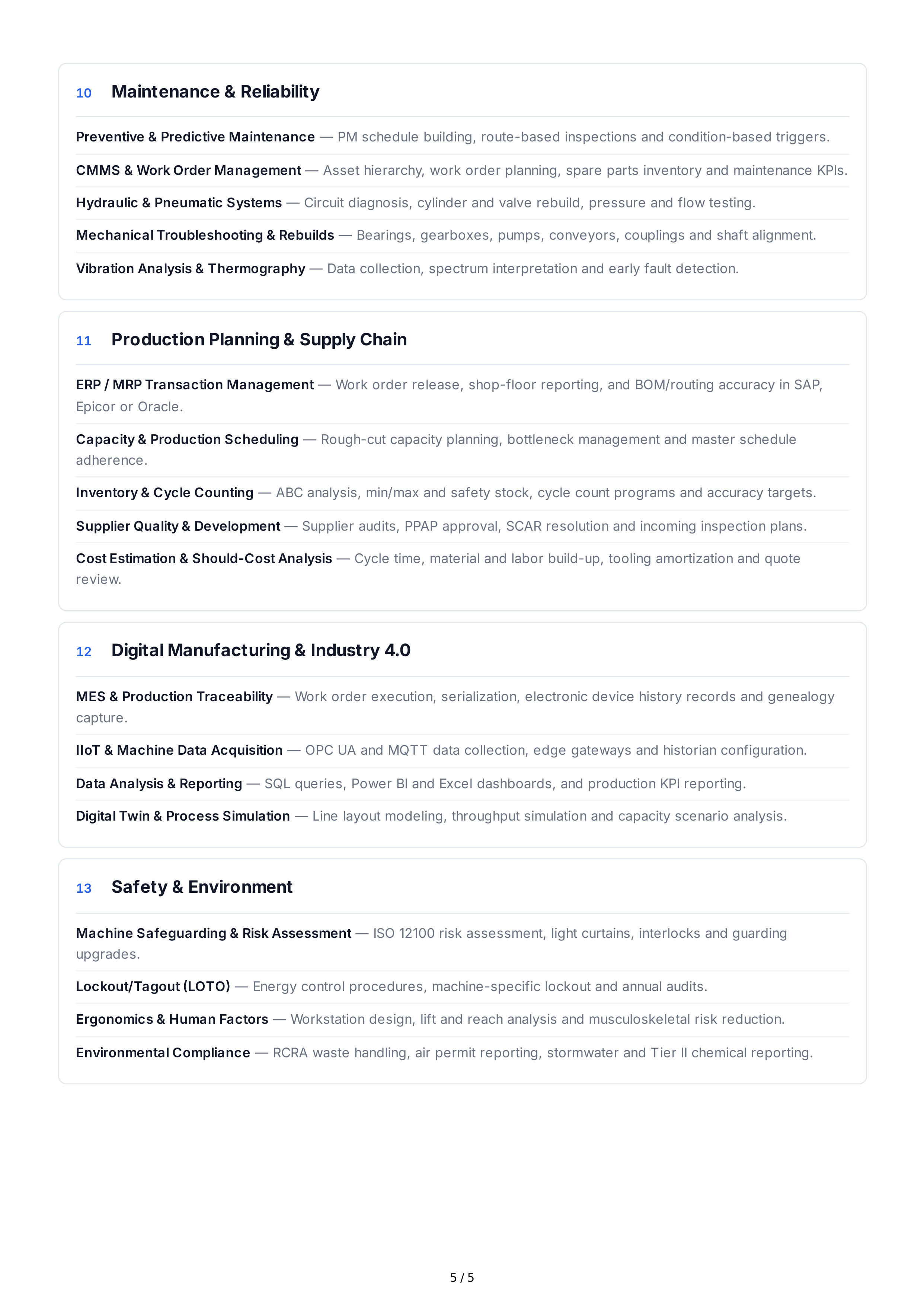 Manufacturing Technical Skills — page 5