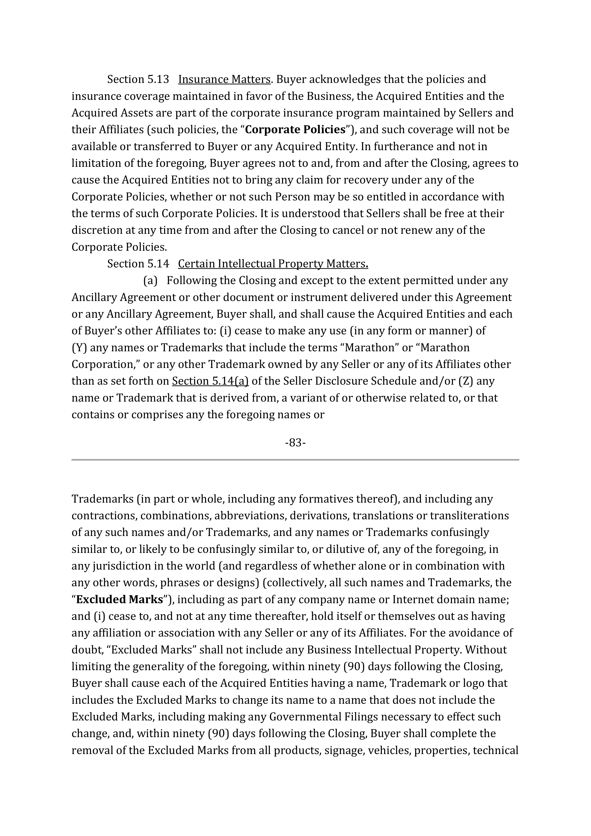 Marathon Petroleum Purchase and Sale Agreement — page 104