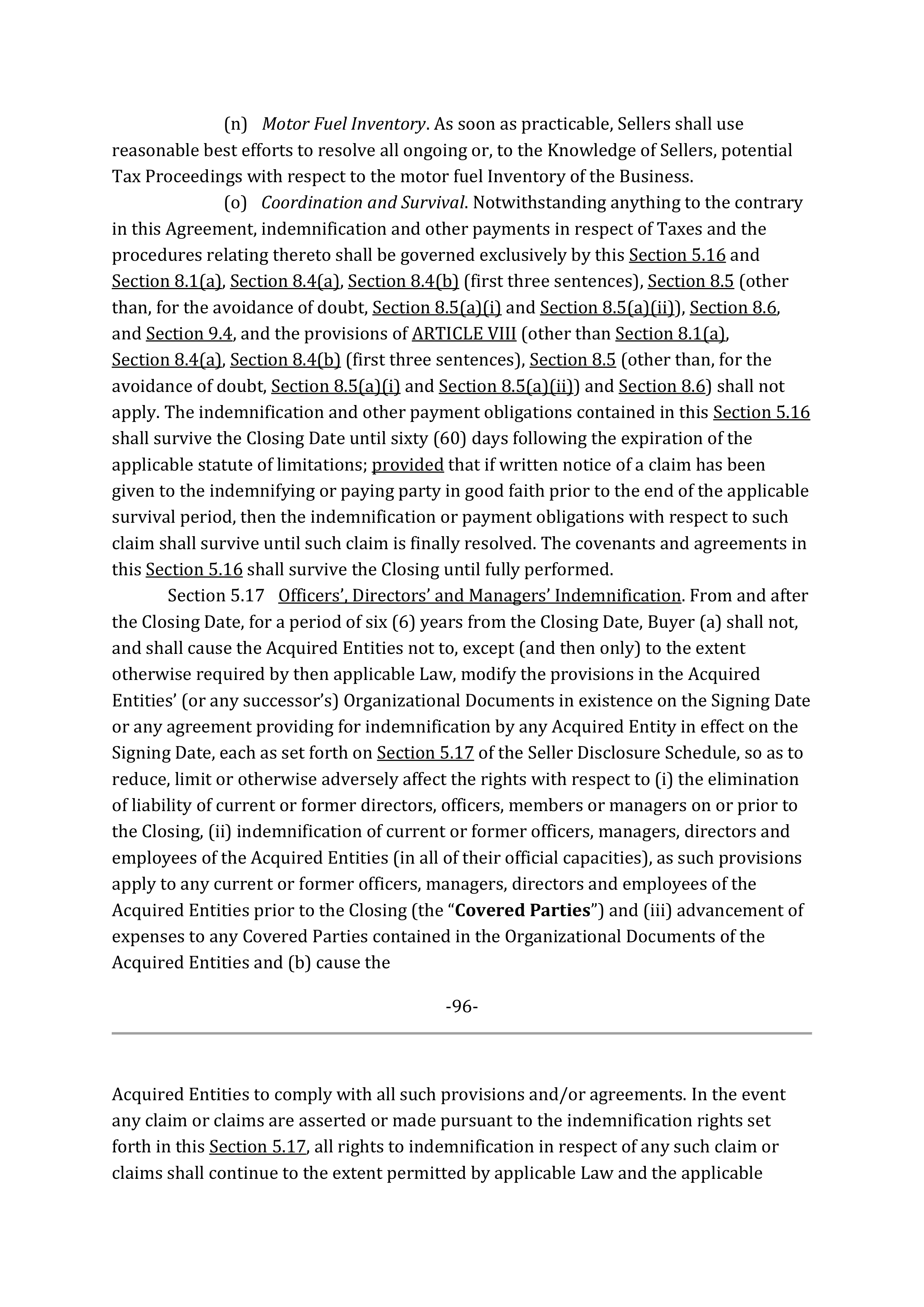Marathon Petroleum Purchase and Sale Agreement — page 119