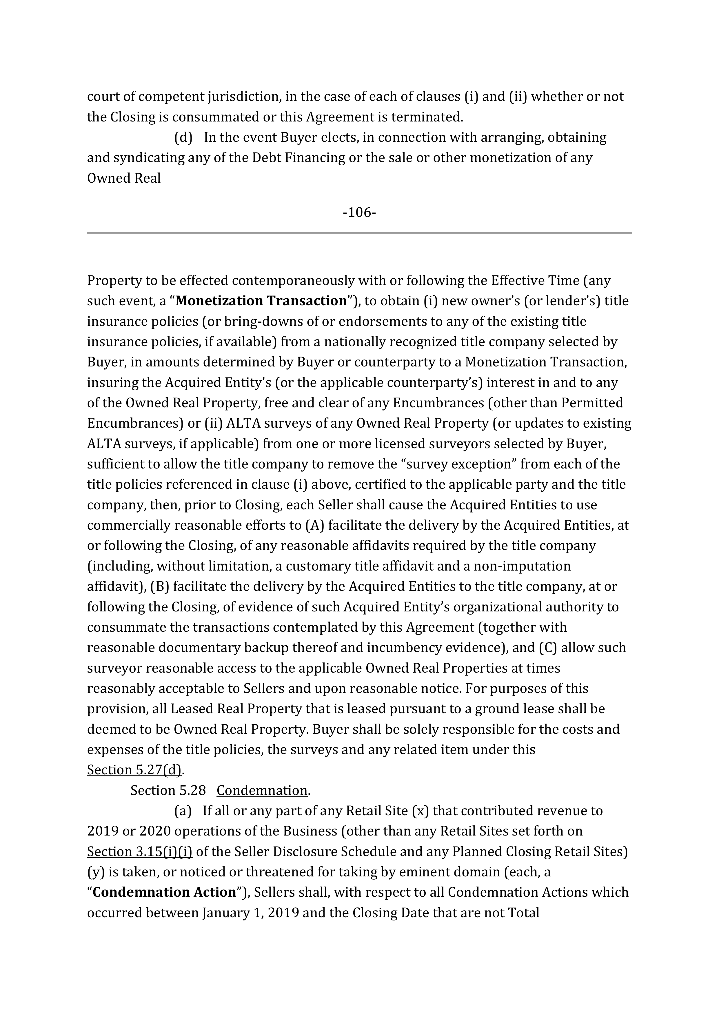 Marathon Petroleum Purchase and Sale Agreement — page 132