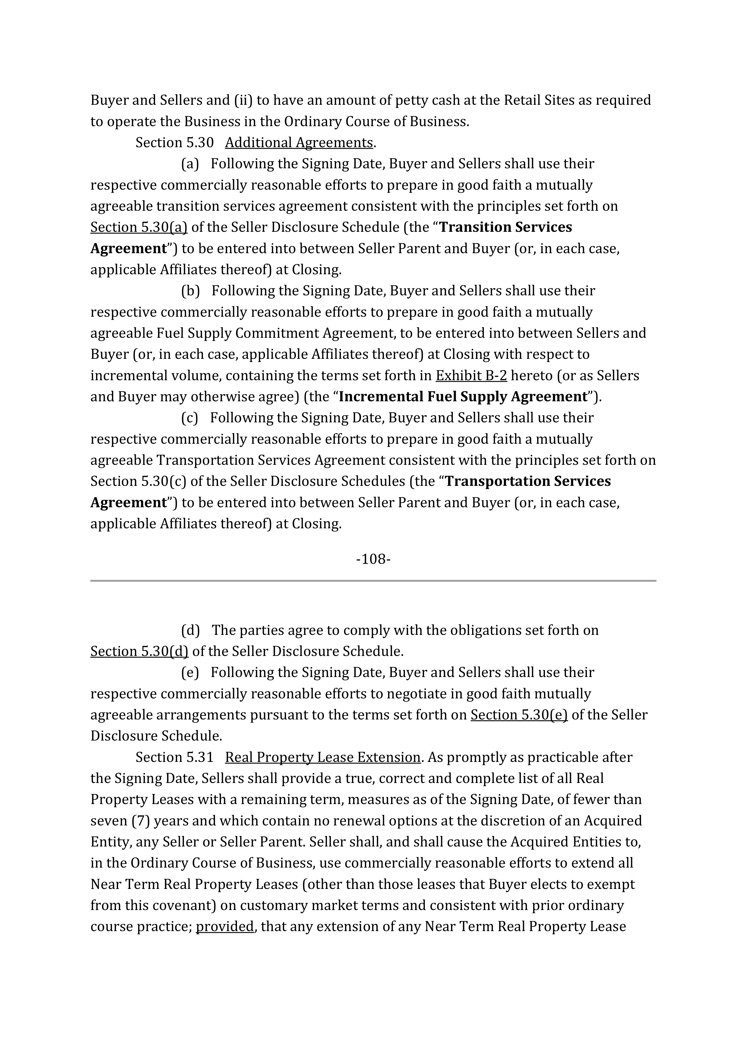 Marathon Petroleum Purchase and Sale Agreement — page 134