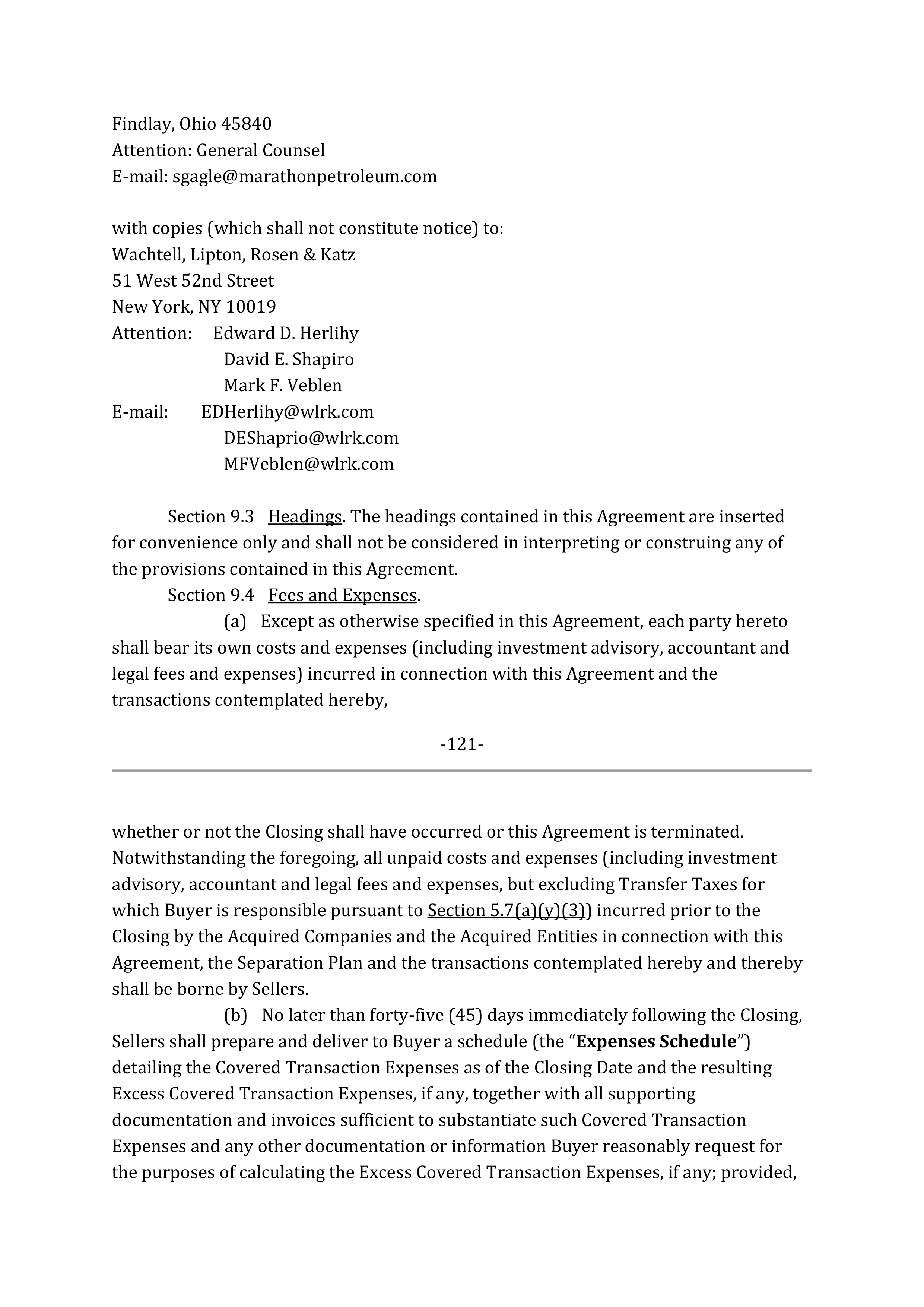 Marathon Petroleum Purchase and Sale Agreement — page 150