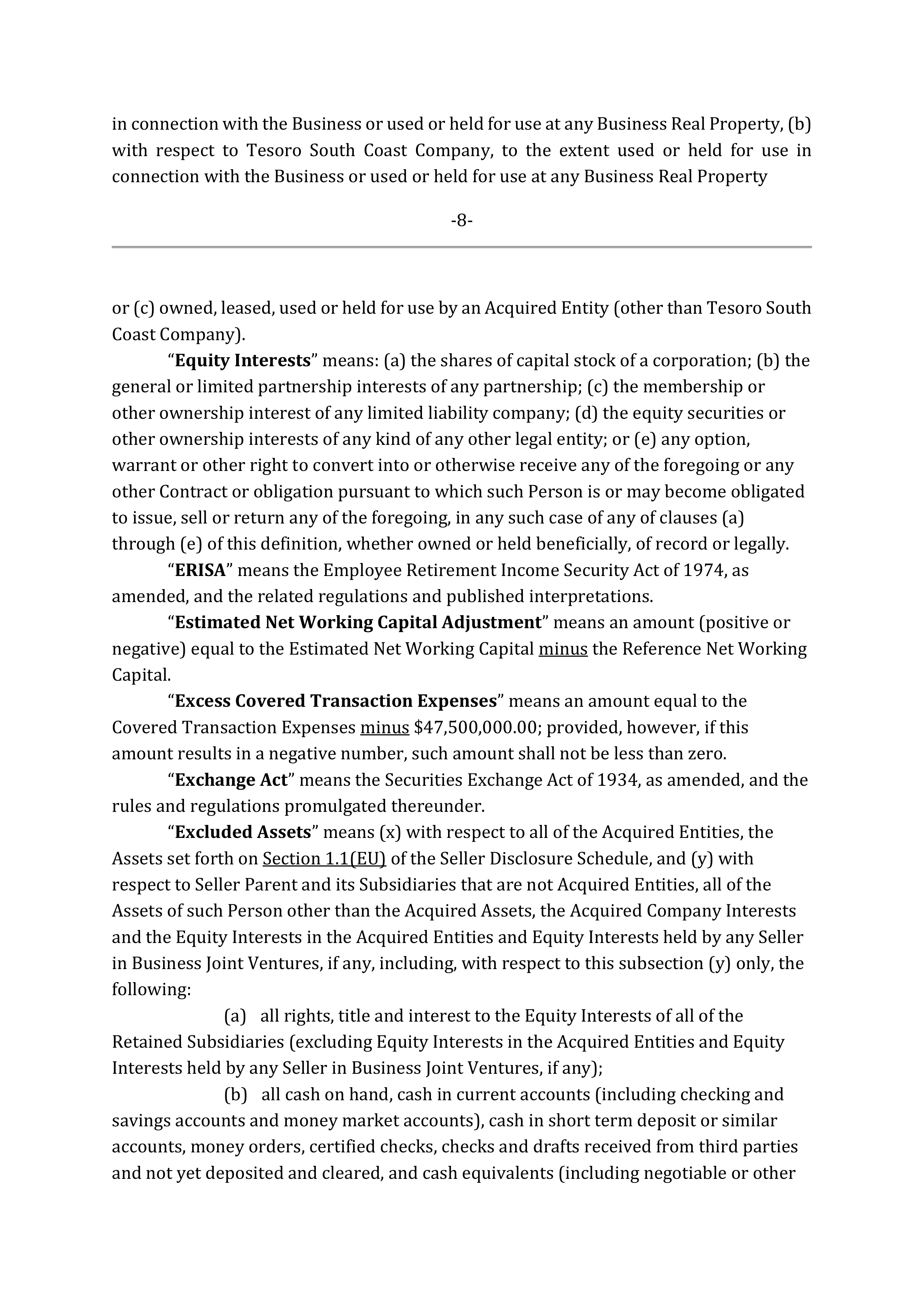 Marathon Petroleum Purchase and Sale Agreement — page 16
