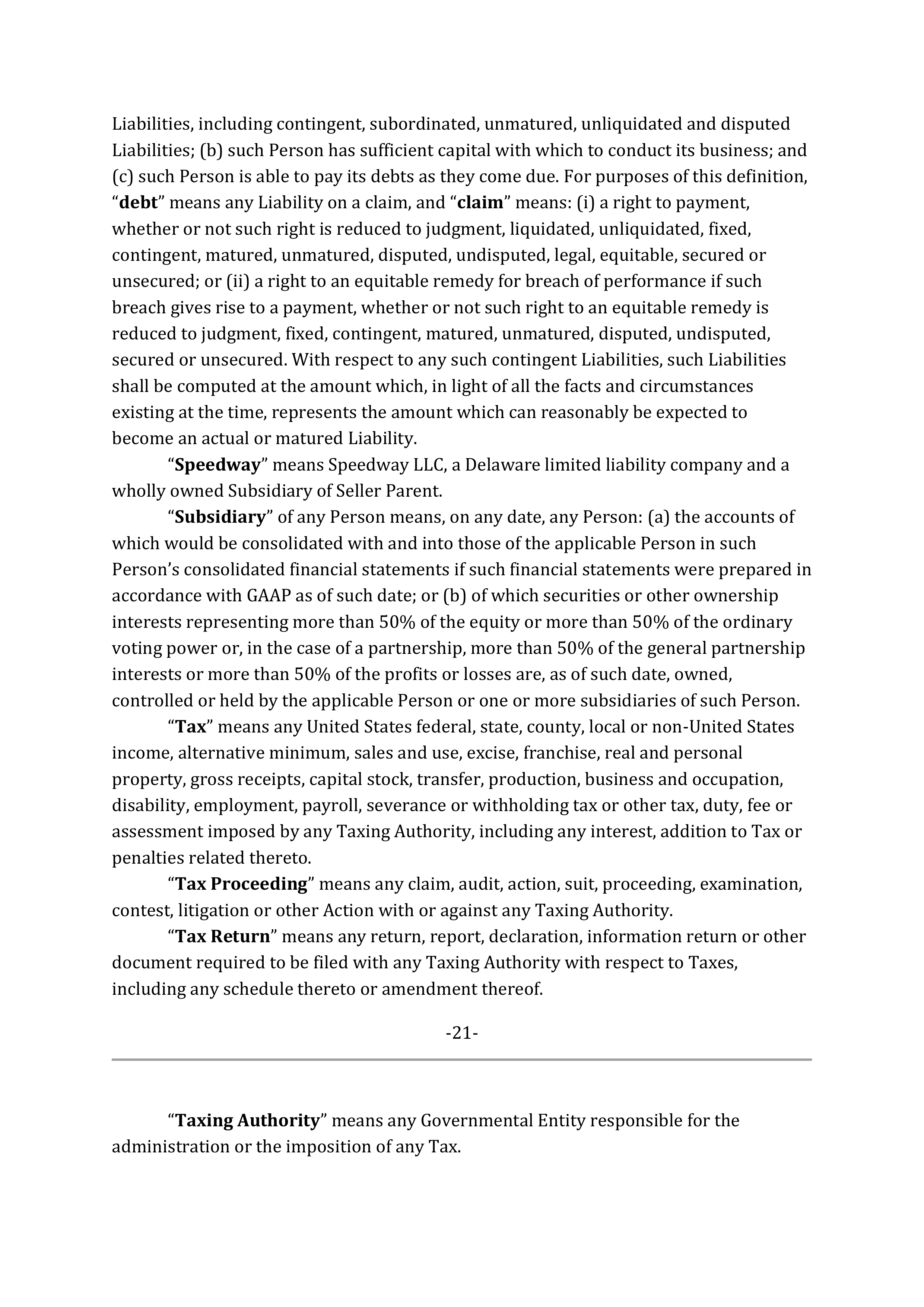 Marathon Petroleum Purchase and Sale Agreement — page 30
