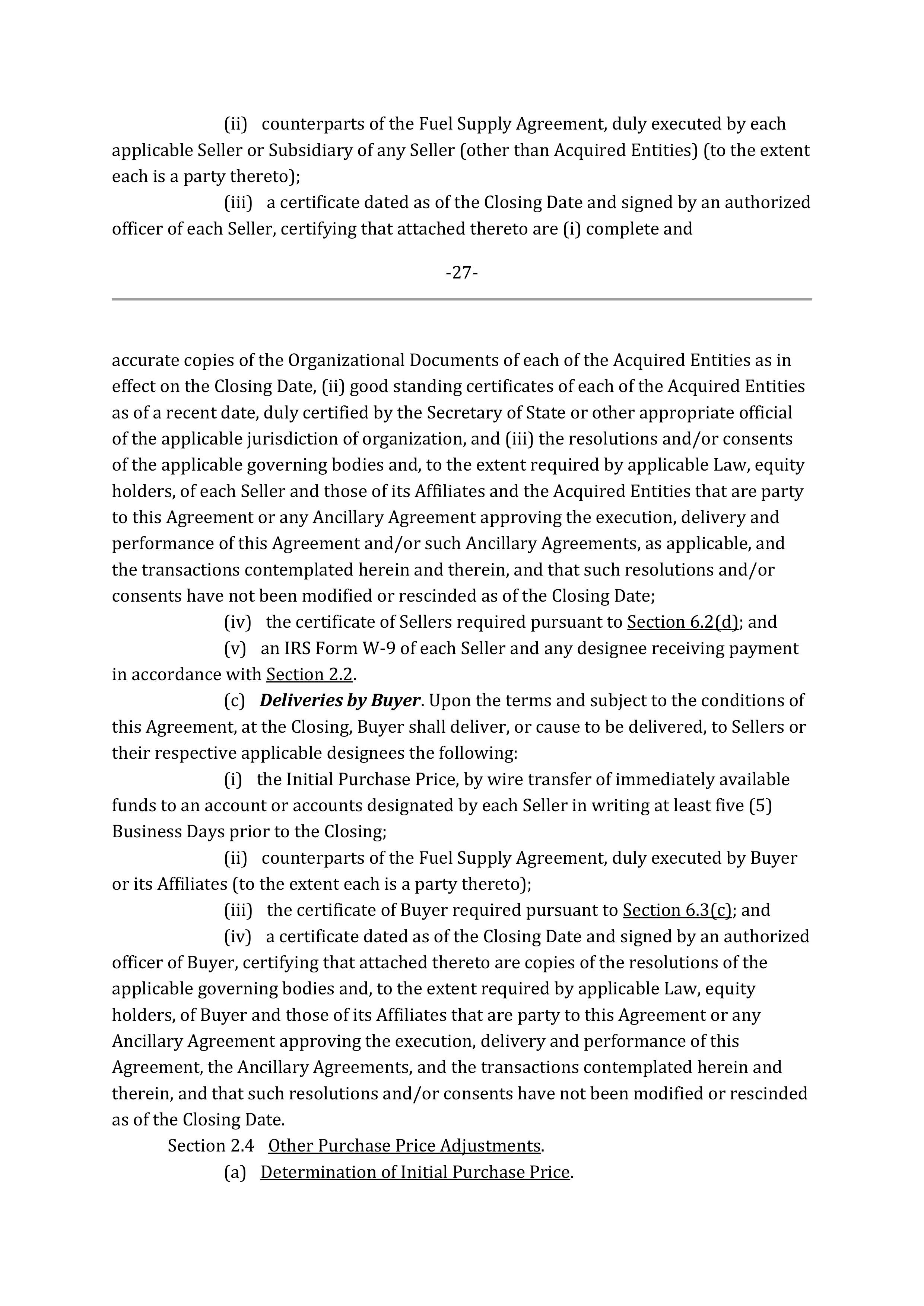 Marathon Petroleum Purchase and Sale Agreement — page 37